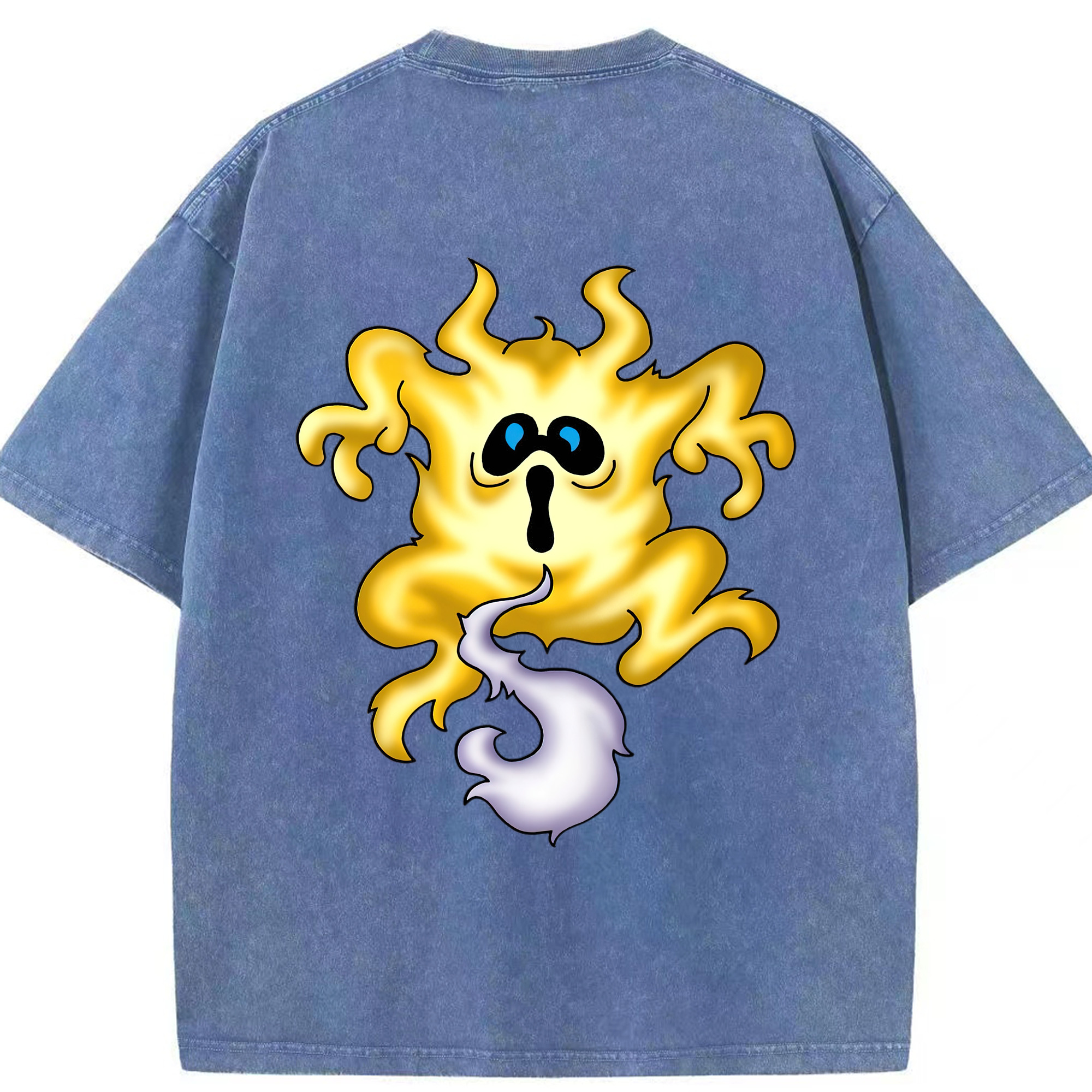 （画像用） ドラゴンクエスト Doragon Kuesuto Dragon Quest 綿100% ヴィンテージ風 半袖Tシャツ（背面プリント）