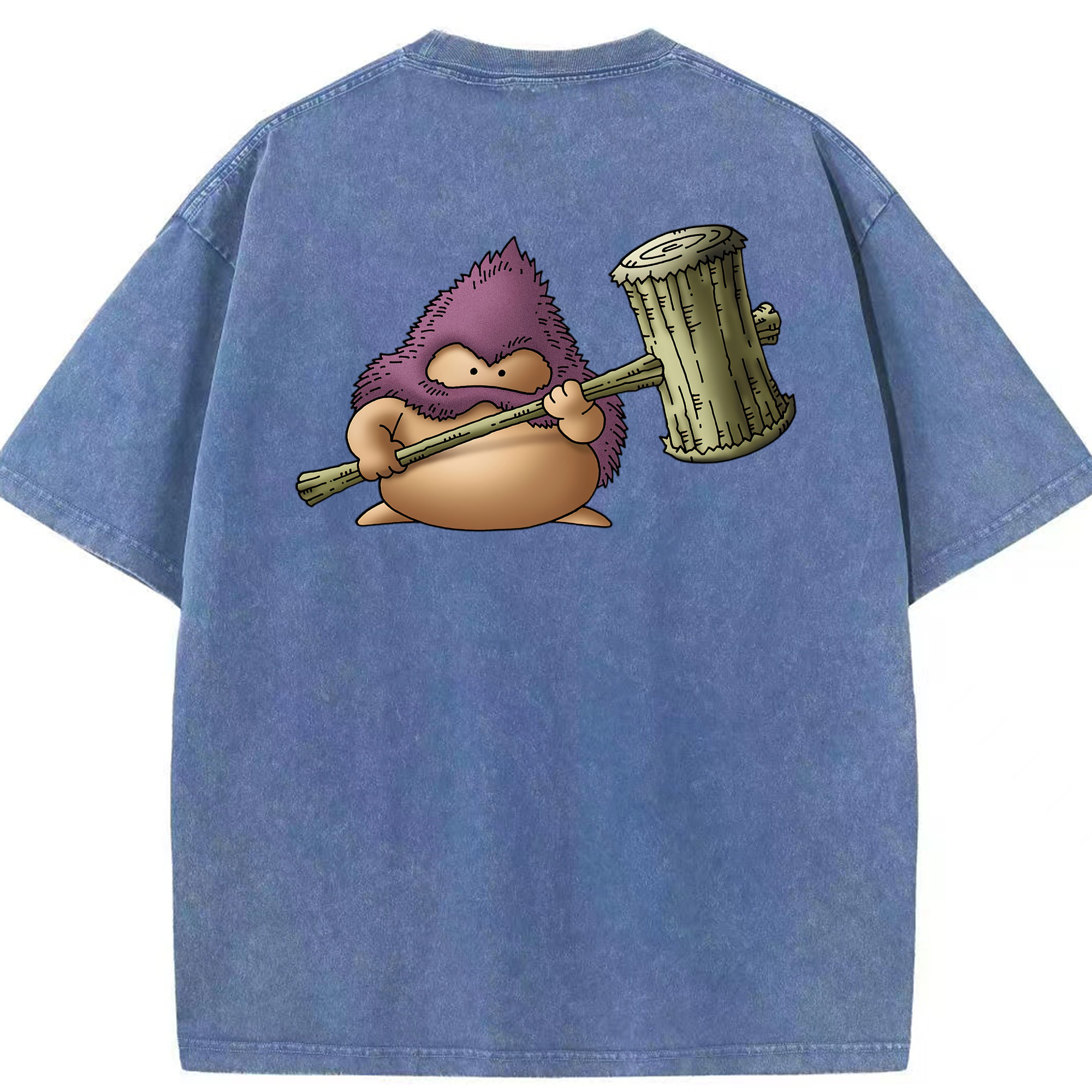 （画像用） ドラゴンクエスト Doragon Kuesuto Dragon Quest 綿100% ヴィンテージ風 半袖Tシャツ（背面プリント）