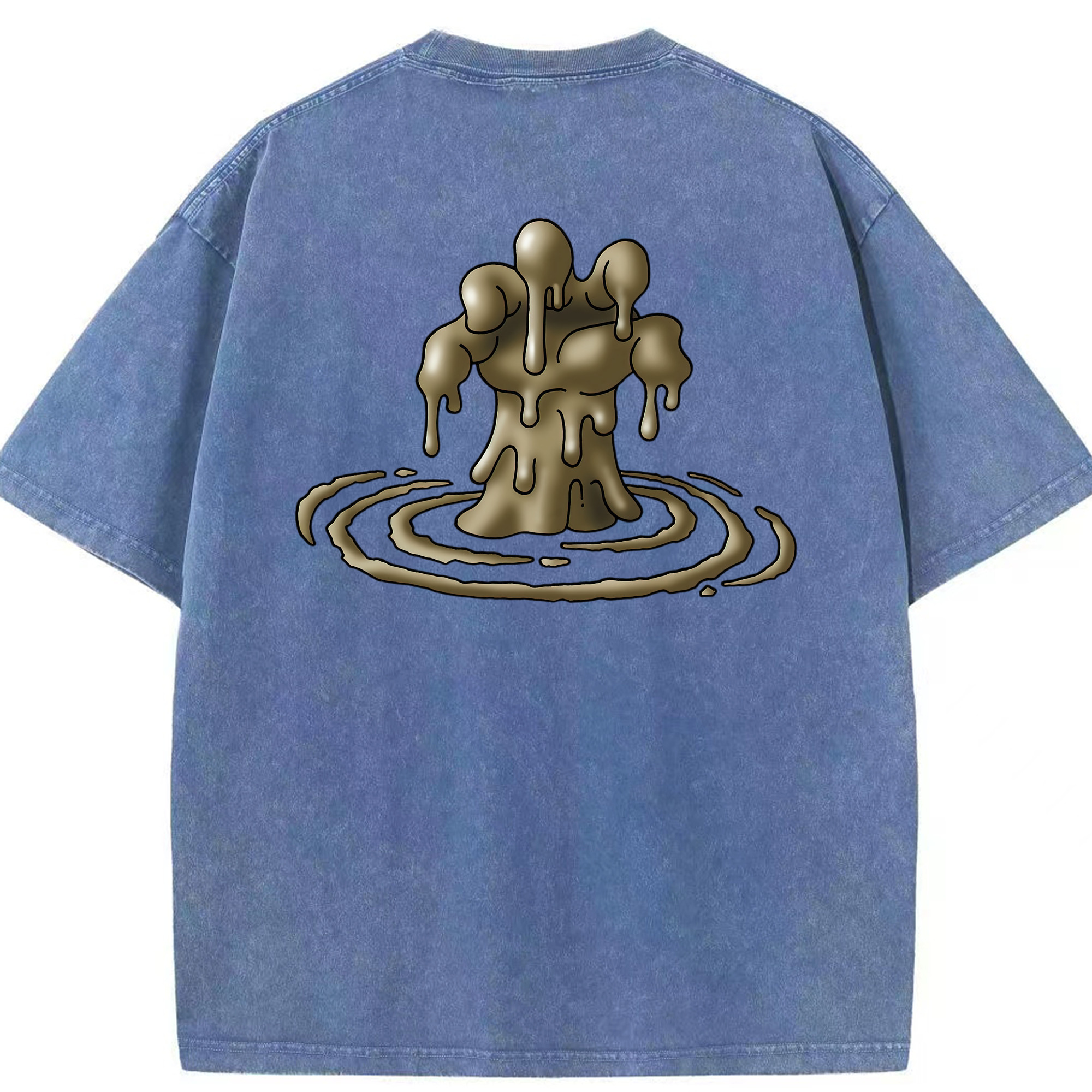 （画像用） ドラゴンクエスト Doragon Kuesuto Dragon Quest 綿100% ヴィンテージ風 半袖Tシャツ（背面プリント）