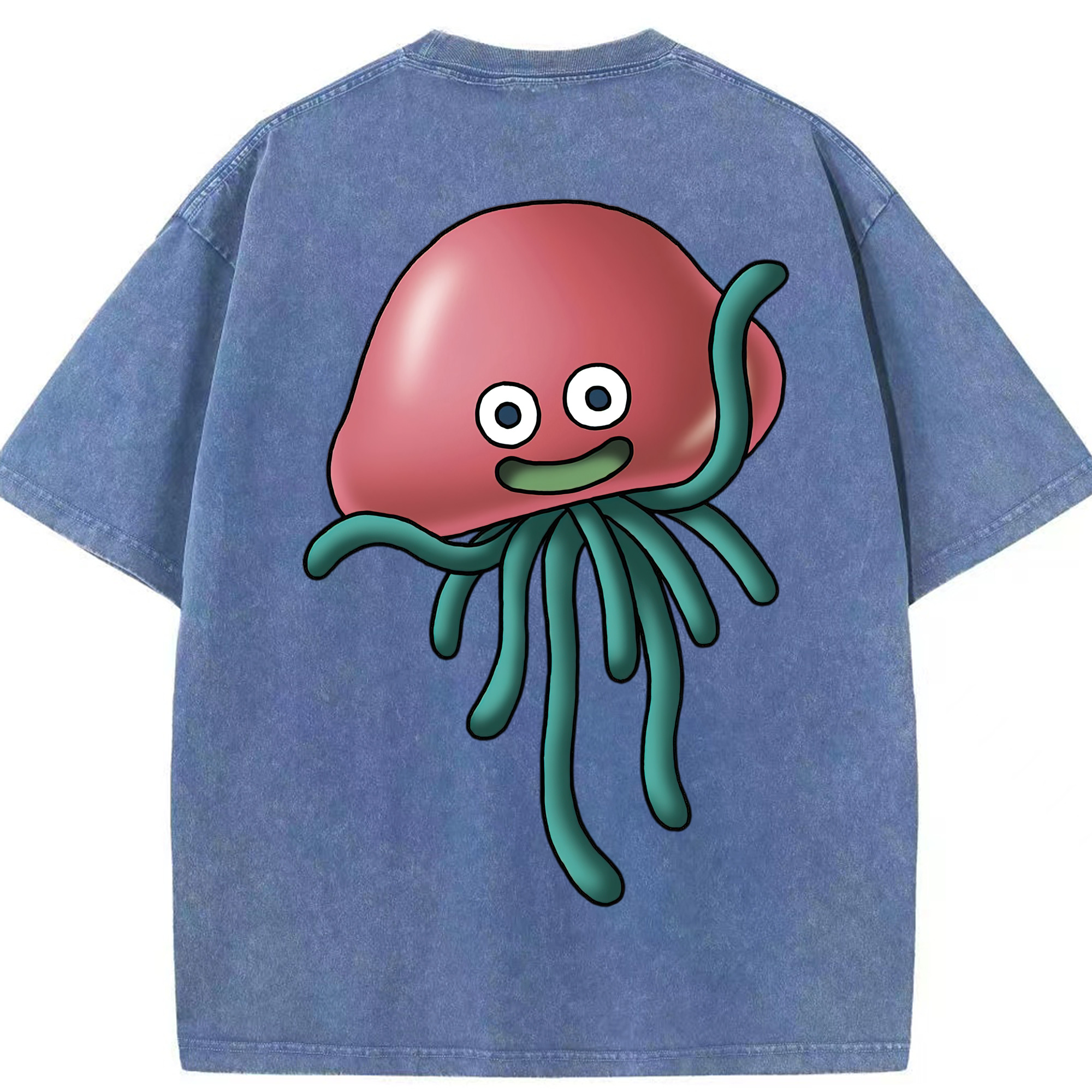 （画像用） ドラゴンクエスト Doragon Kuesuto Dragon Quest 綿100% ヴィンテージ風 半袖Tシャツ（背面プリント）