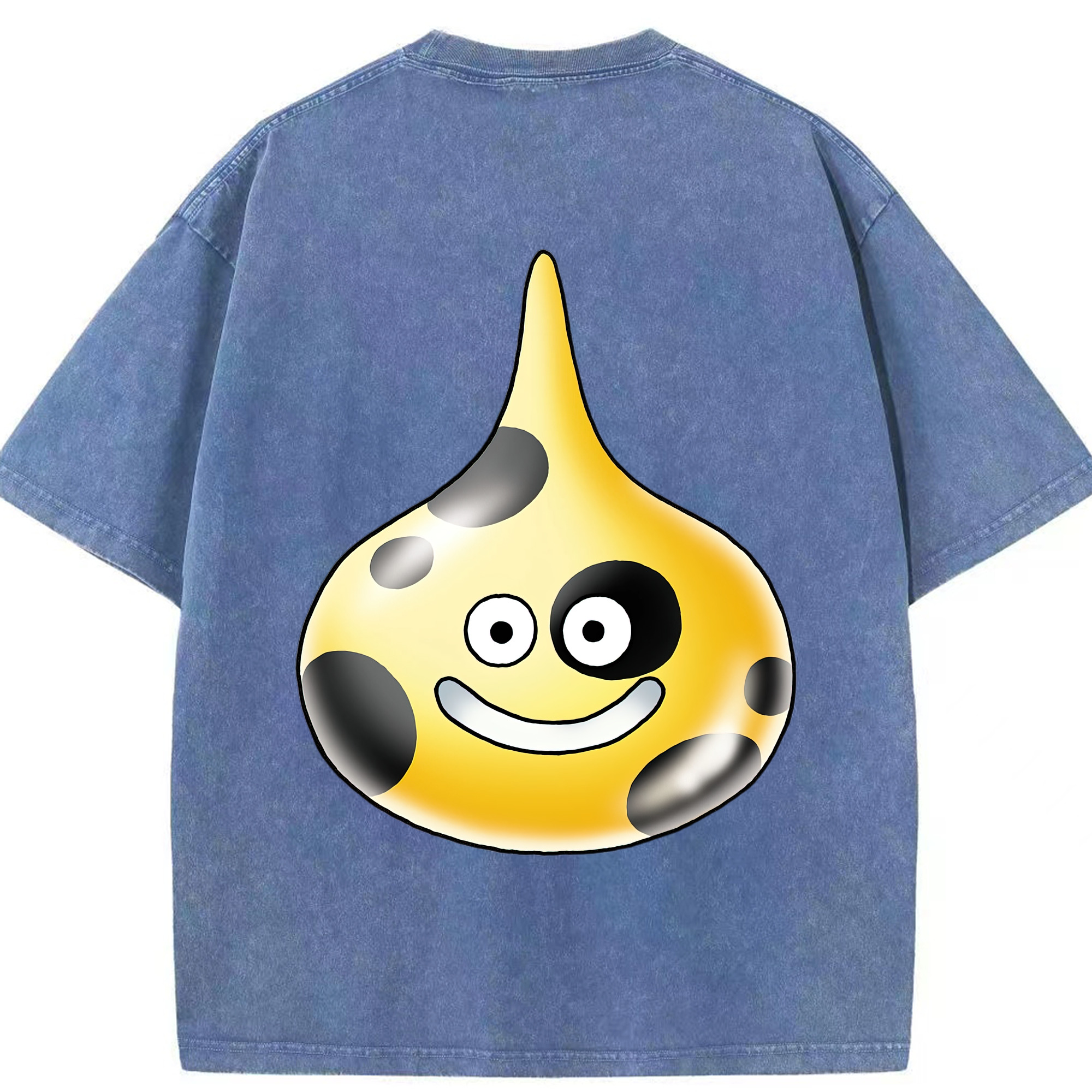 （画像用） ドラゴンクエスト Doragon Kuesuto Dragon Quest 綿100% ヴィンテージ風 半袖Tシャツ（背面プリント）