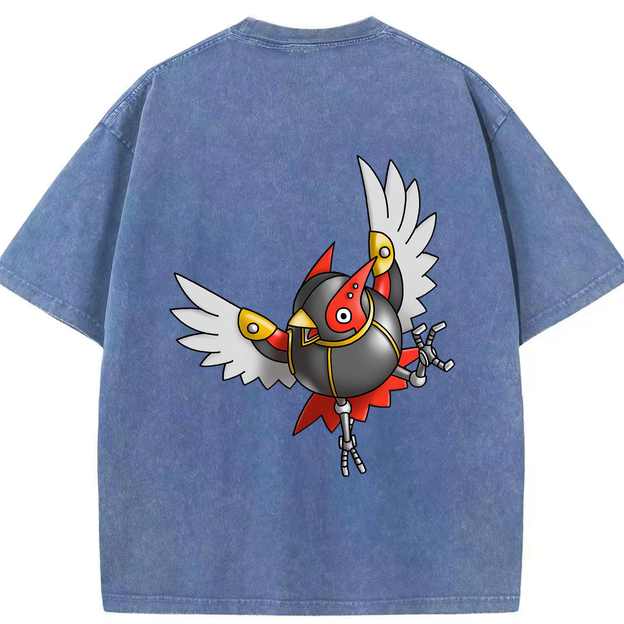 （画像用） ドラゴンクエスト Doragon Kuesuto Dragon Quest 綿100% ヴィンテージ風 半袖Tシャツ（背面プリント）