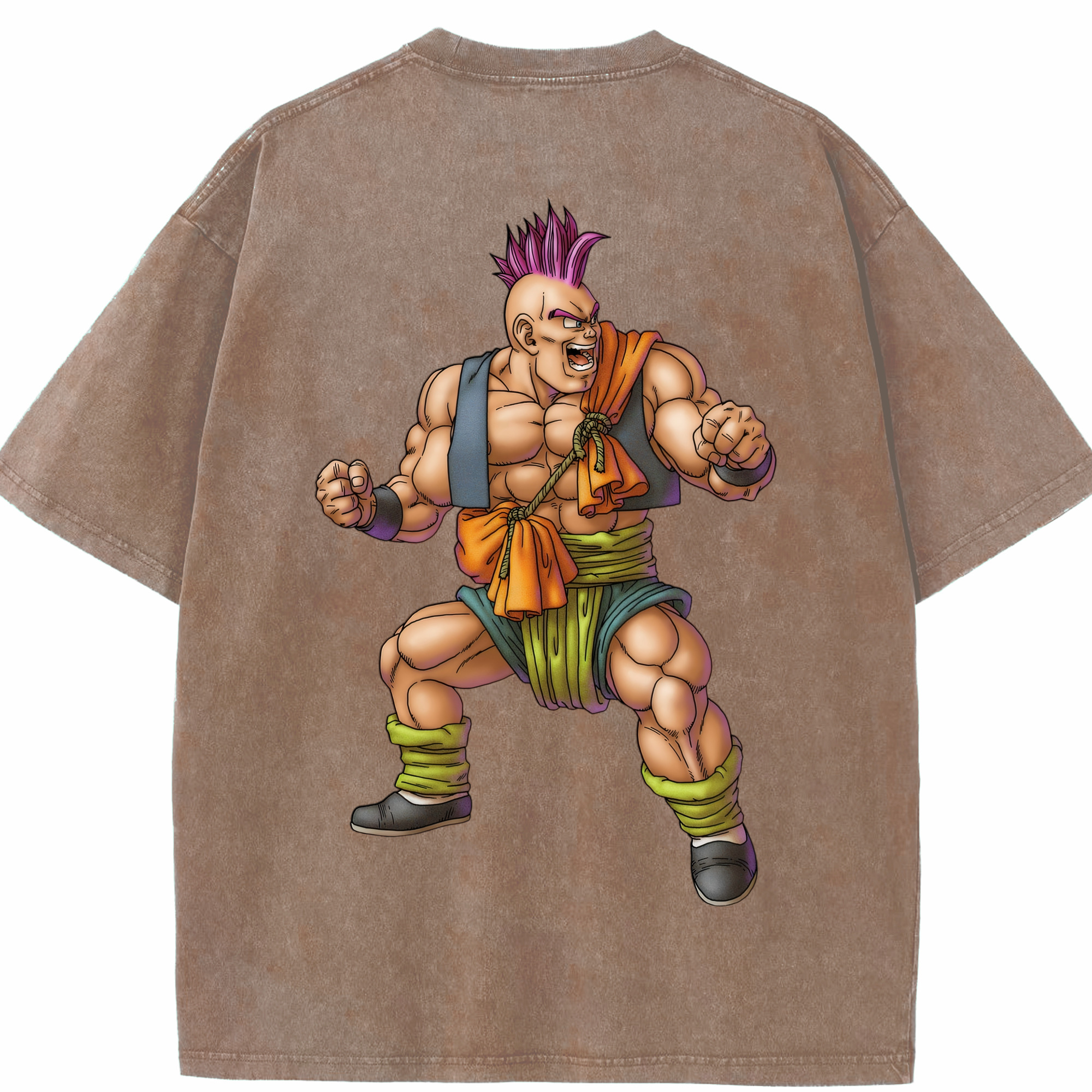 （画像用） ドラゴンクエスト Doragon Kuesuto Dragon Quest 綿100% ヴィンテージ風 半袖Tシャツ（背面プリント）
