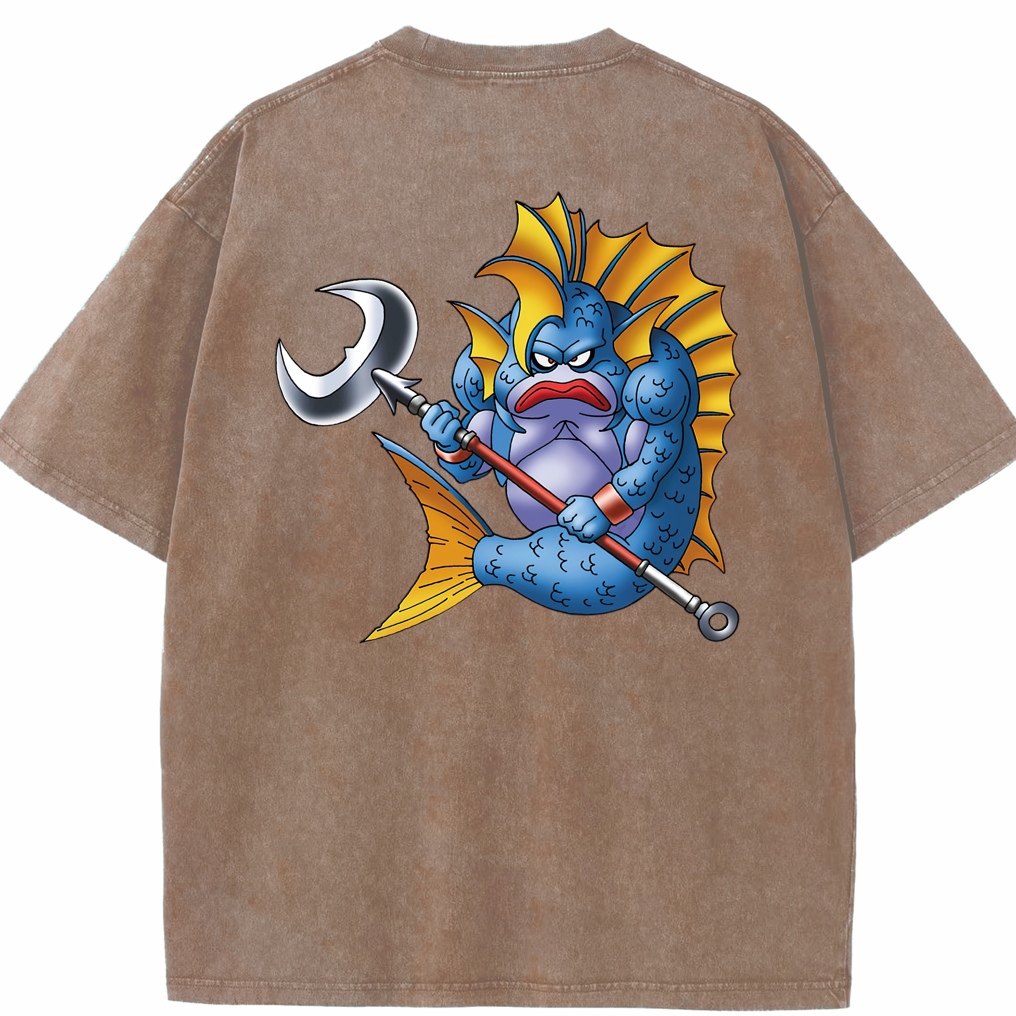 （画像用） ドラゴンクエスト Doragon Kuesuto Dragon Quest 綿100% ヴィンテージ風 半袖Tシャツ（背面プリント）