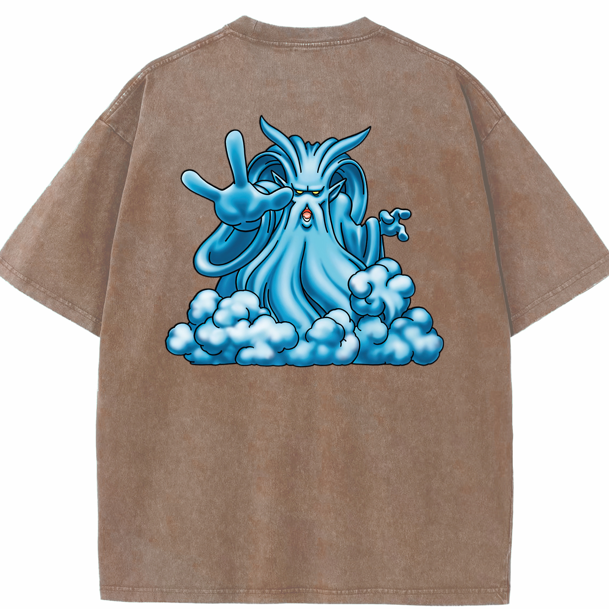 （画像用） ドラゴンクエスト Doragon Kuesuto Dragon Quest 綿100% ヴィンテージ風 半袖Tシャツ（背面プリント）