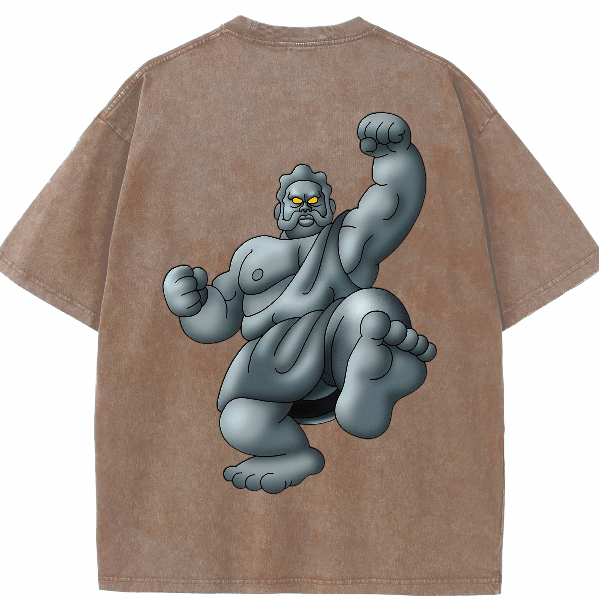 （画像用） ドラゴンクエスト Doragon Kuesuto Dragon Quest 綿100% ヴィンテージ風 半袖Tシャツ（背面プリント）