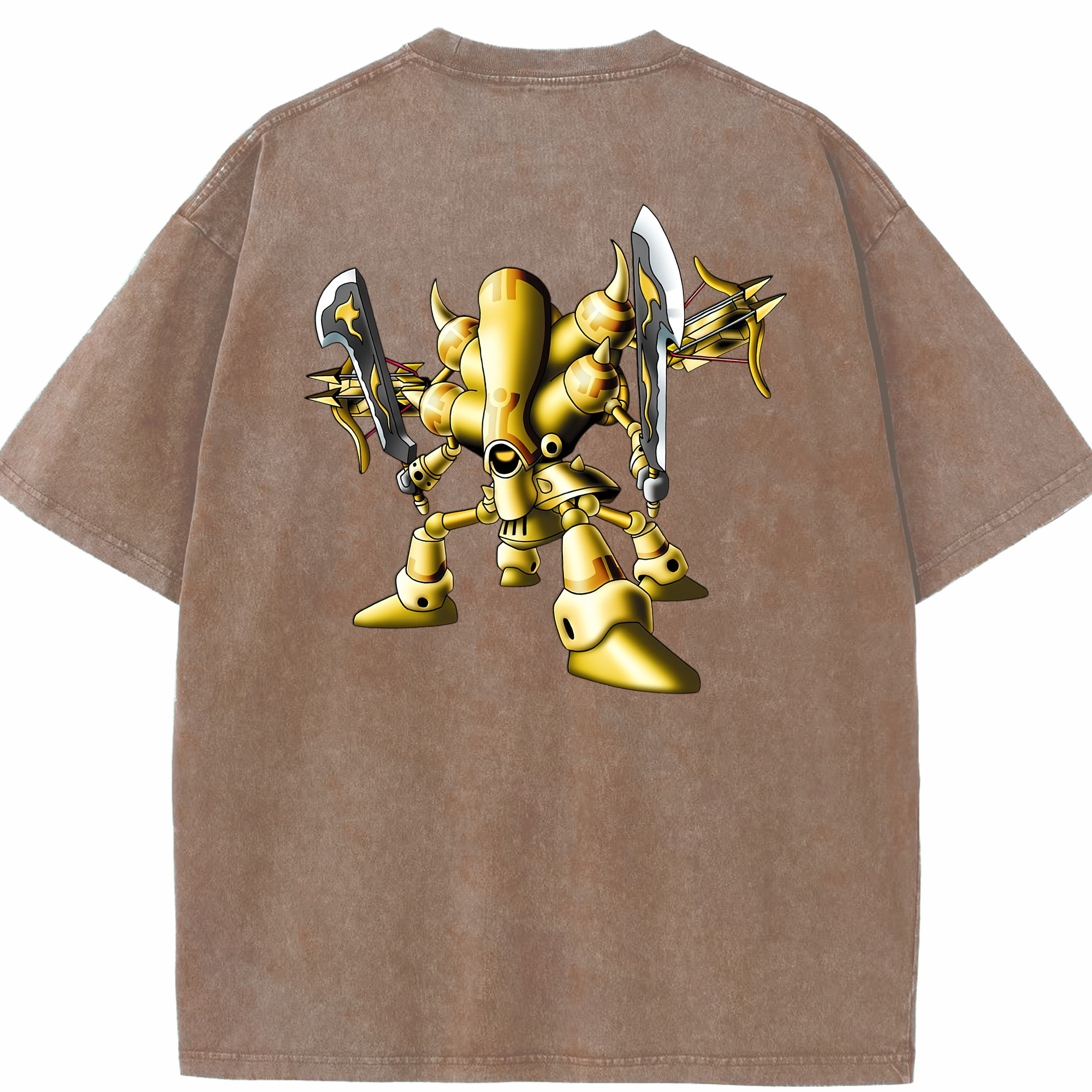 （画像用） ドラゴンクエスト Doragon Kuesuto Dragon Quest 綿100% ヴィンテージ風 半袖Tシャツ（背面プリント）