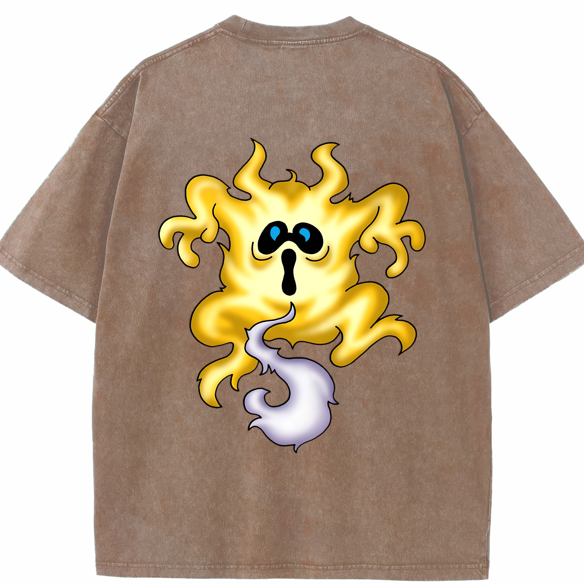 （画像用） ドラゴンクエスト Doragon Kuesuto Dragon Quest 綿100% ヴィンテージ風 半袖Tシャツ（背面プリント）