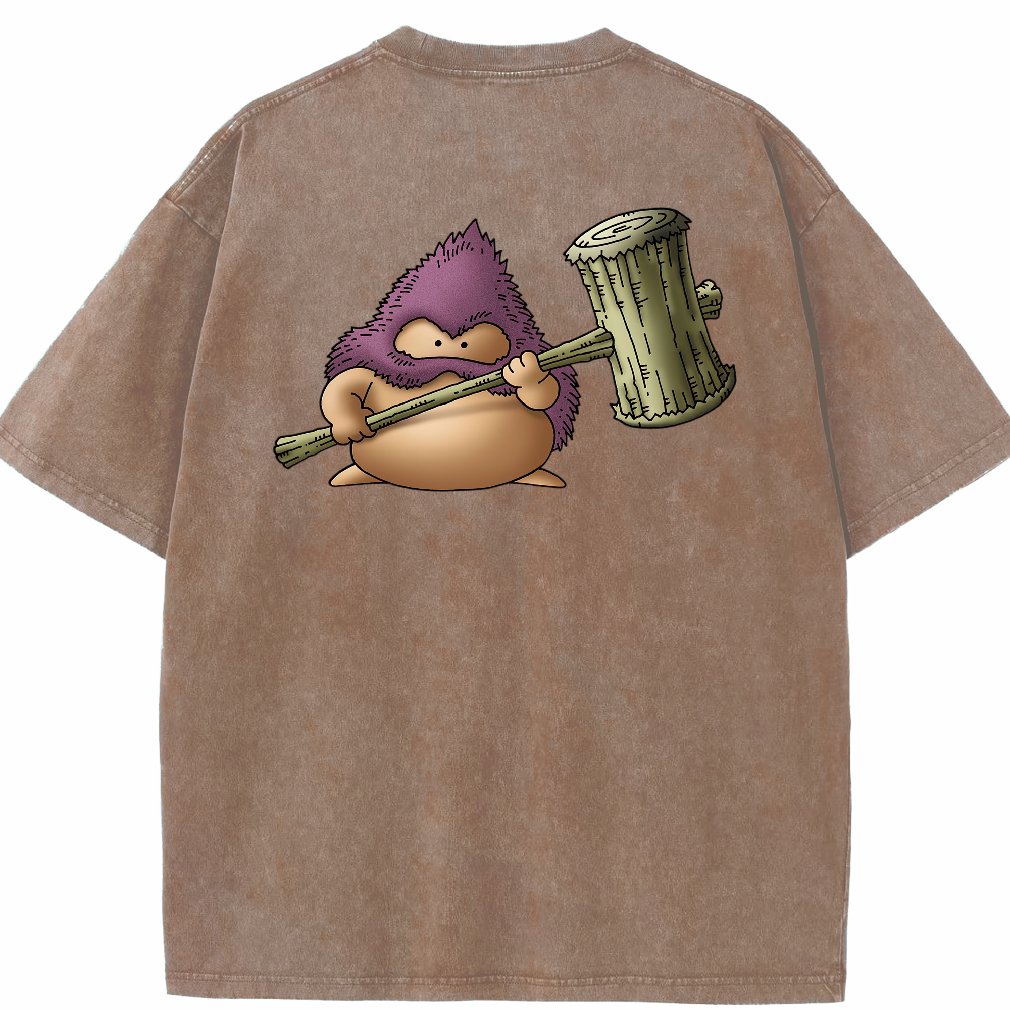 （画像用） ドラゴンクエスト Doragon Kuesuto Dragon Quest 綿100% ヴィンテージ風 半袖Tシャツ（背面プリント）