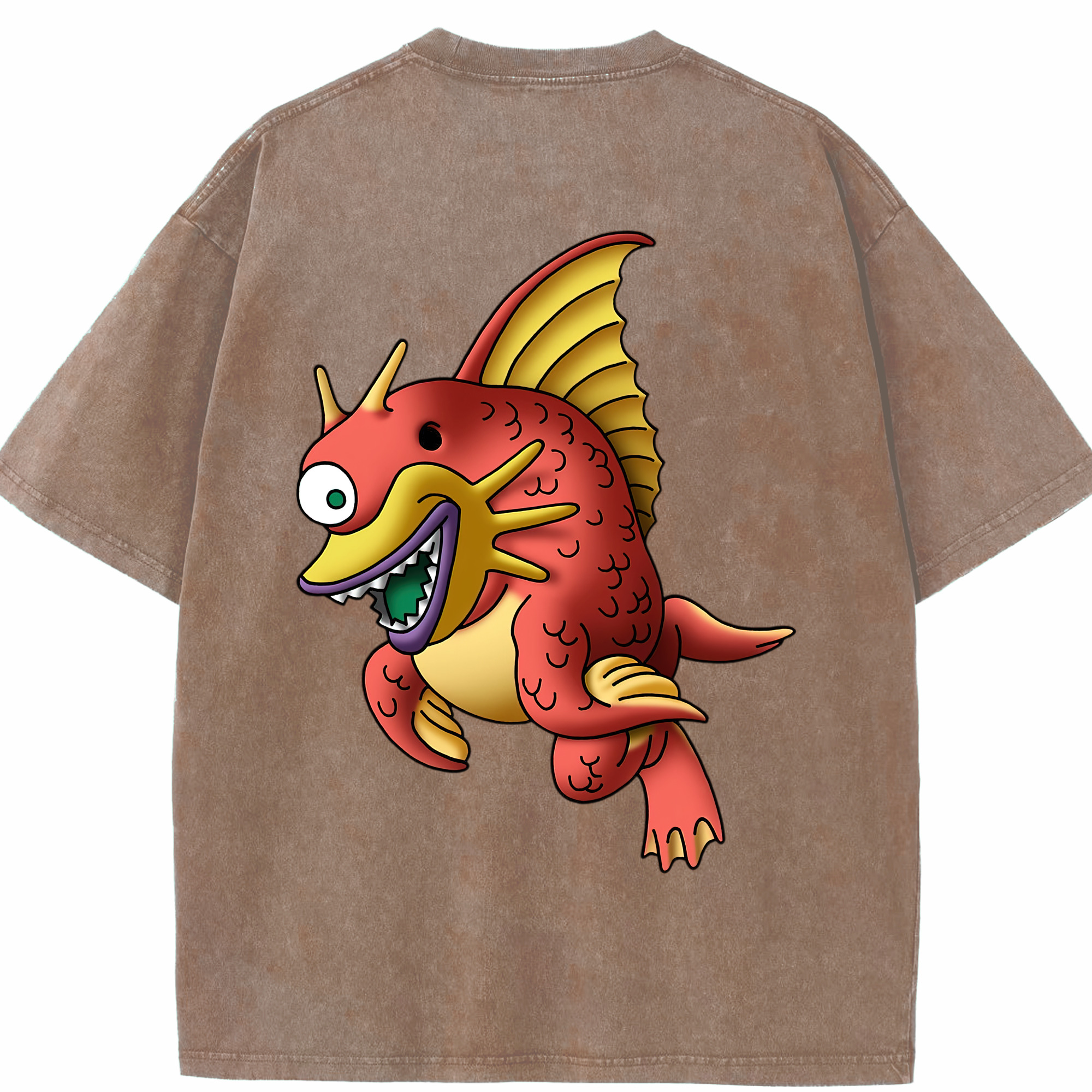 （画像用） ドラゴンクエスト Doragon Kuesuto Dragon Quest 綿100% ヴィンテージ風 半袖Tシャツ（背面プリント）