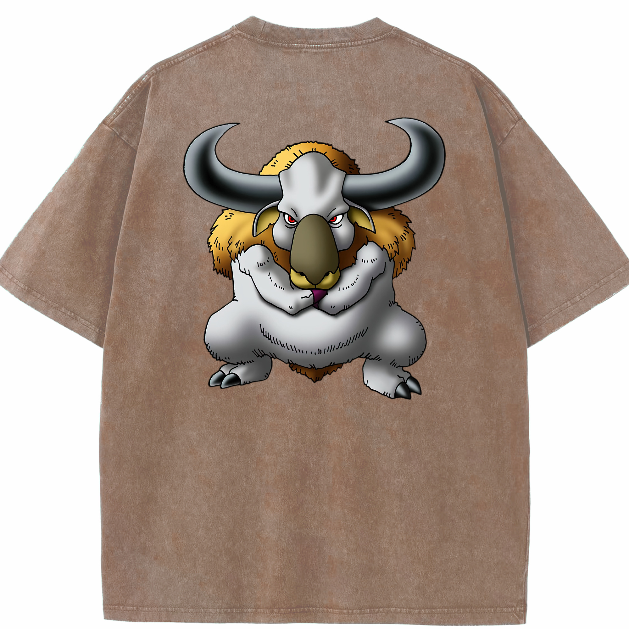 （画像用） ドラゴンクエスト Doragon Kuesuto Dragon Quest 綿100% ヴィンテージ風 半袖Tシャツ（背面プリント）
