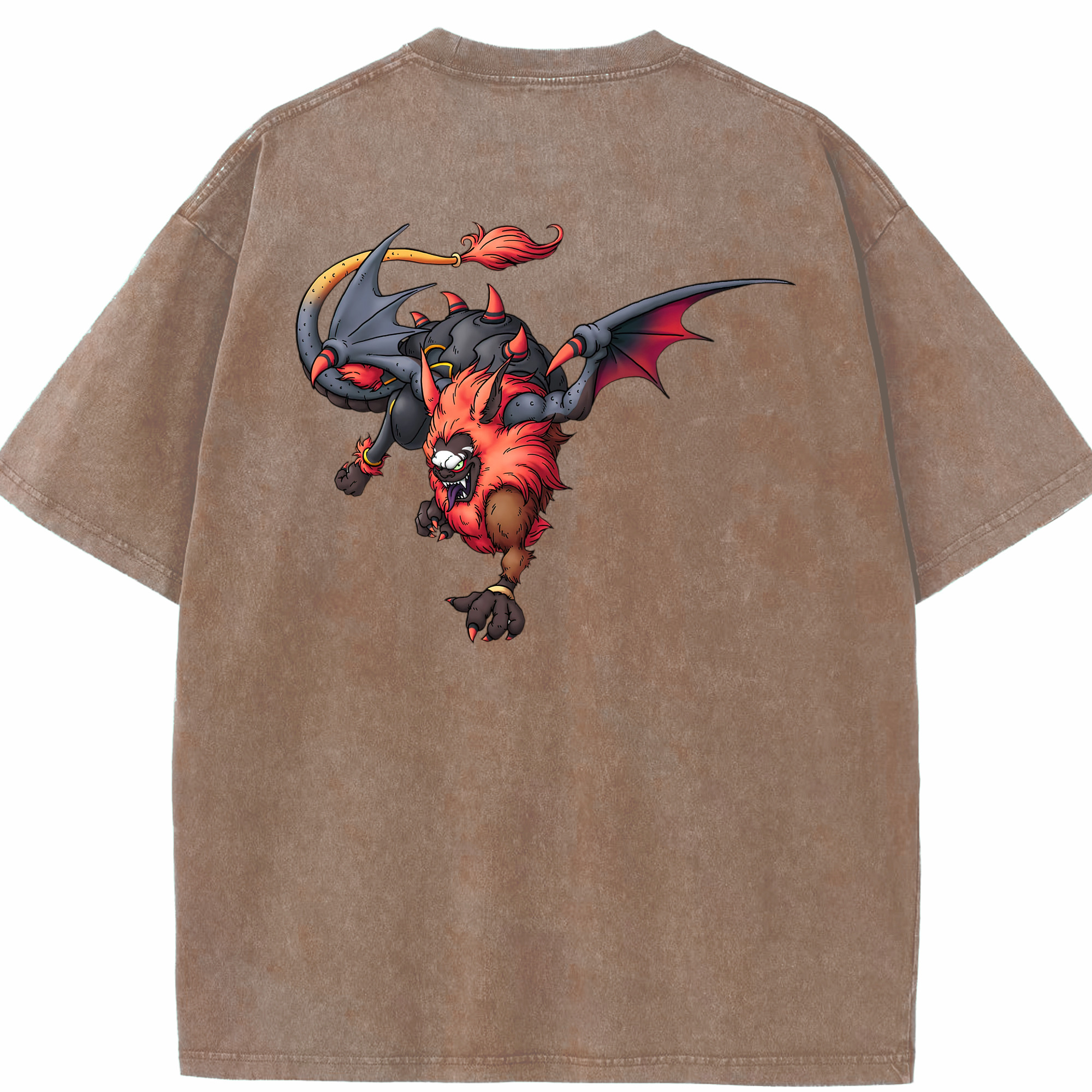 （画像用） ドラゴンクエスト Doragon Kuesuto Dragon Quest 綿100% ヴィンテージ風 半袖Tシャツ（背面プリント）