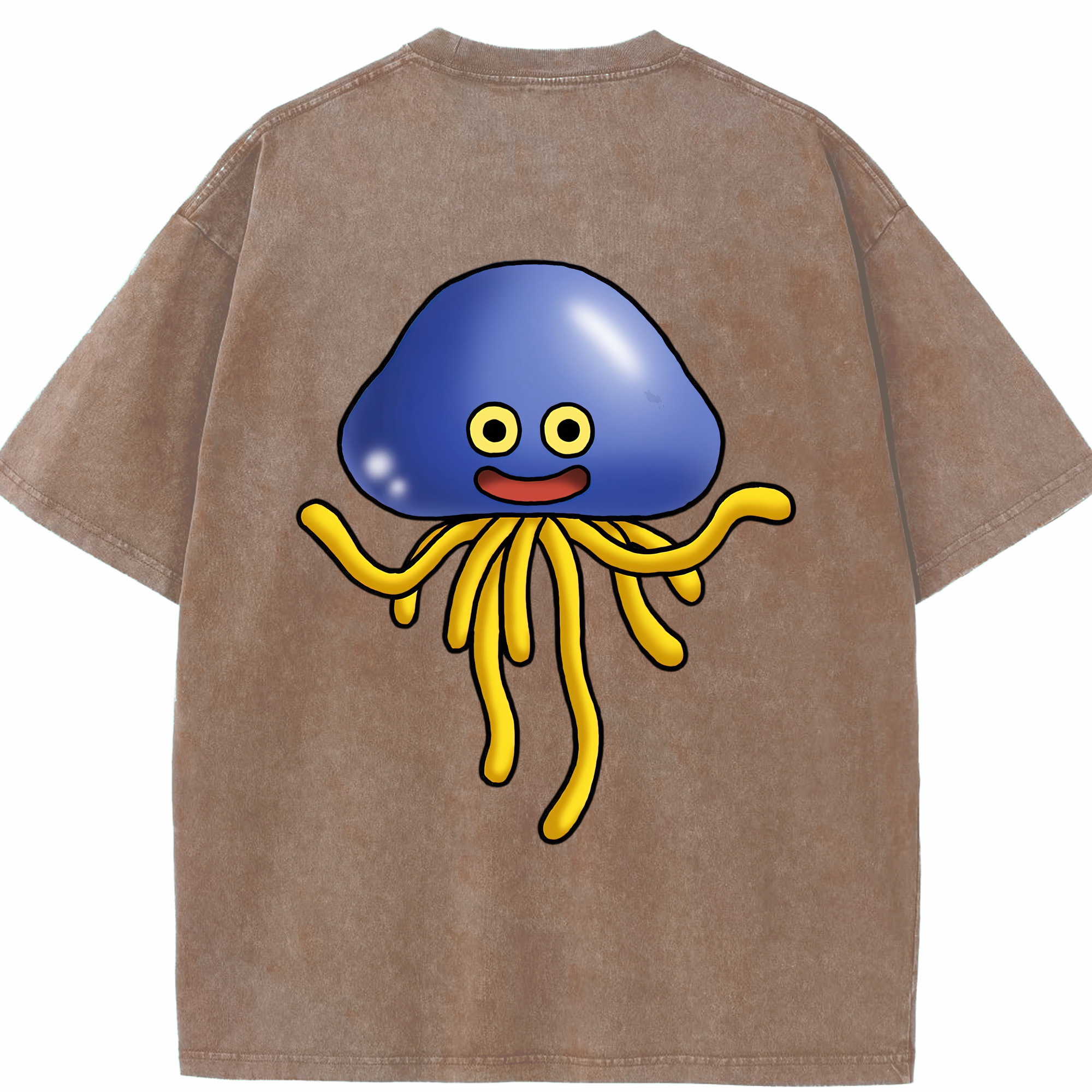 （画像用） ドラゴンクエスト Doragon Kuesuto Dragon Quest 綿100% ヴィンテージ風 半袖Tシャツ（背面プリント）