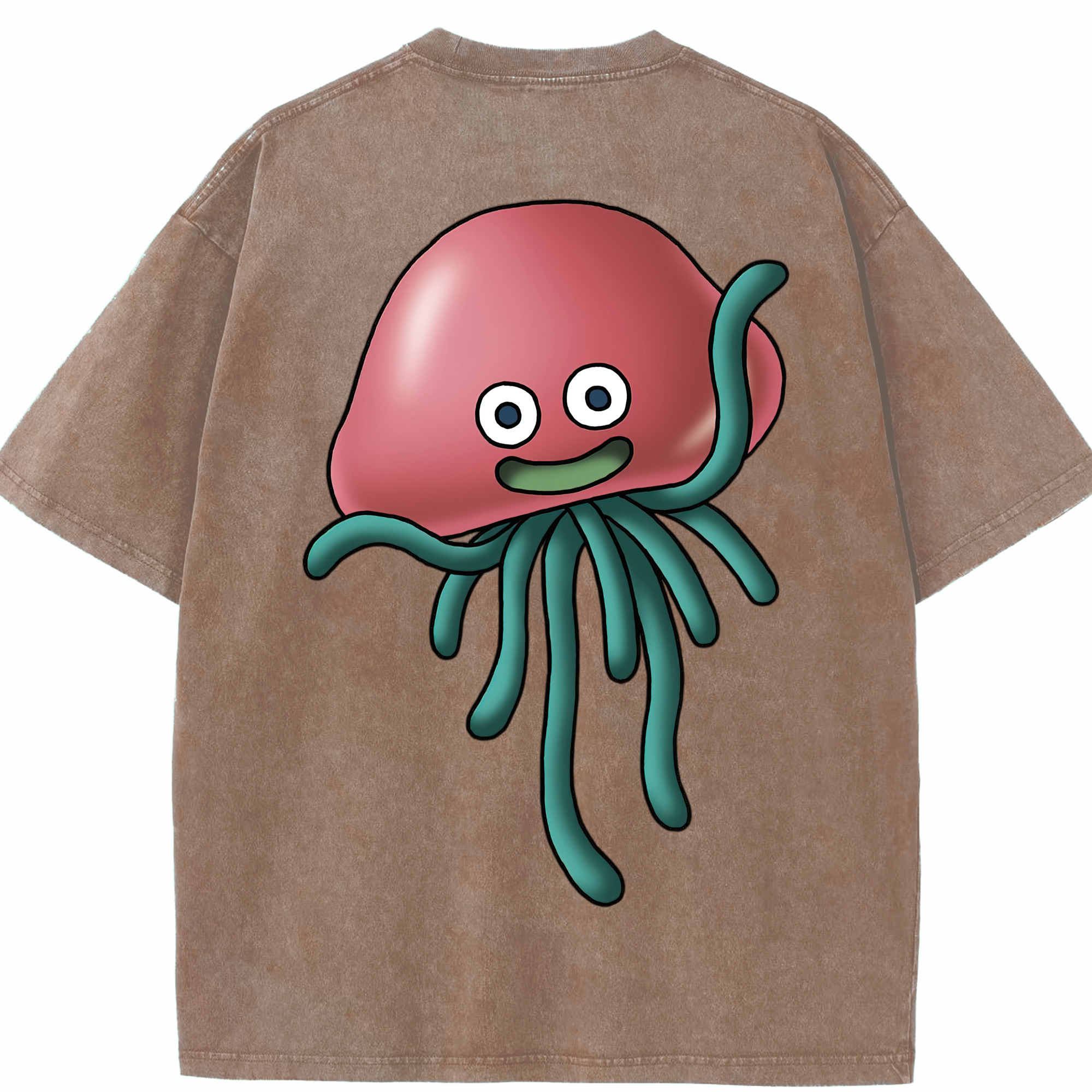 （画像用） ドラゴンクエスト Doragon Kuesuto Dragon Quest 綿100% ヴィンテージ風 半袖Tシャツ（背面プリント）