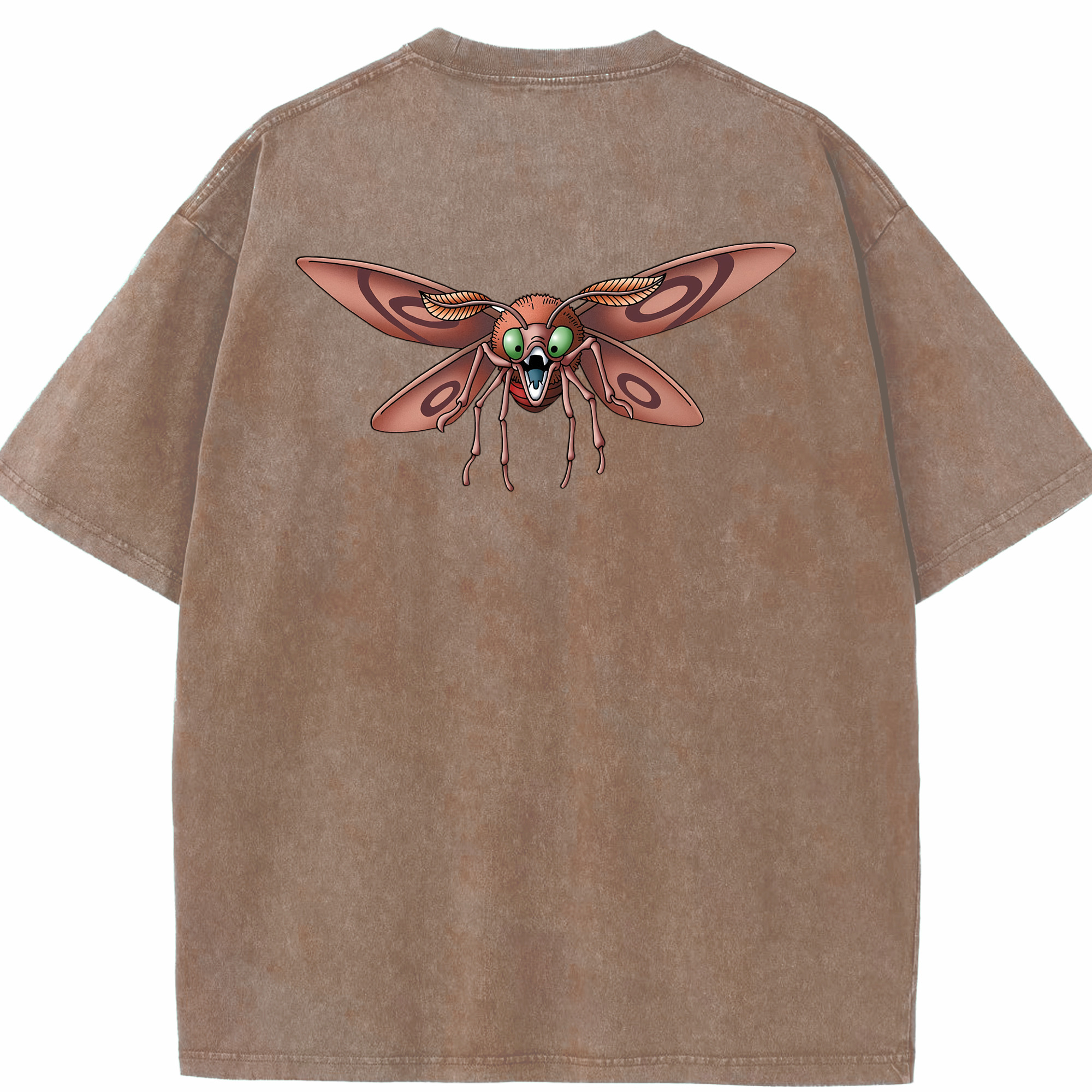 （画像用） ドラゴンクエスト Doragon Kuesuto Dragon Quest 綿100% ヴィンテージ風 半袖Tシャツ（背面プリント）