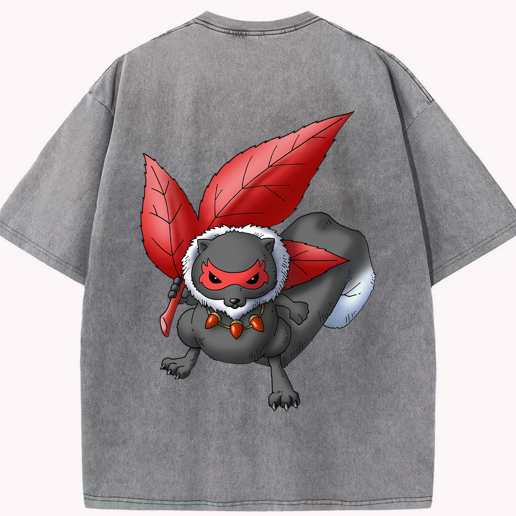 （画像用） ドラゴンクエスト Doragon Kuesuto Dragon Quest 綿100% ヴィンテージ風 半袖Tシャツ（背面プリント）