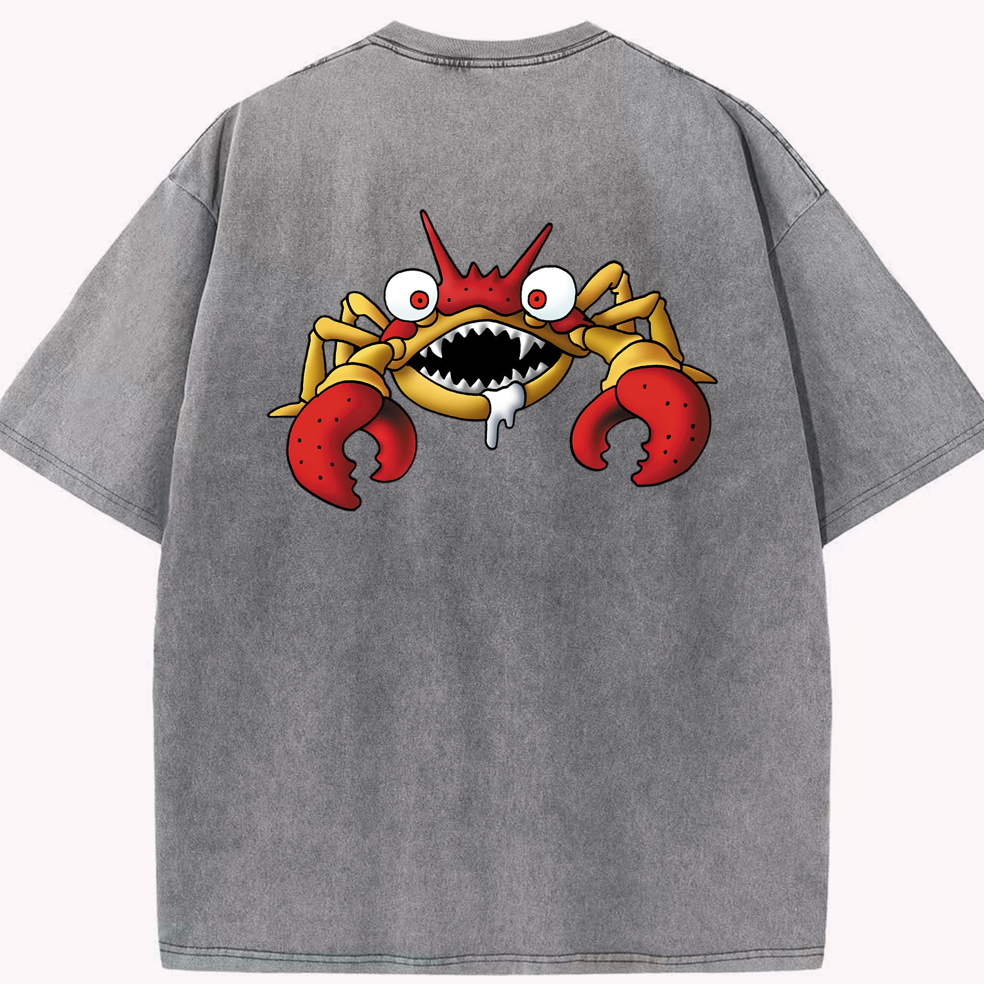 （画像用） ドラゴンクエスト Doragon Kuesuto Dragon Quest 綿100% ヴィンテージ風 半袖Tシャツ（背面プリント）