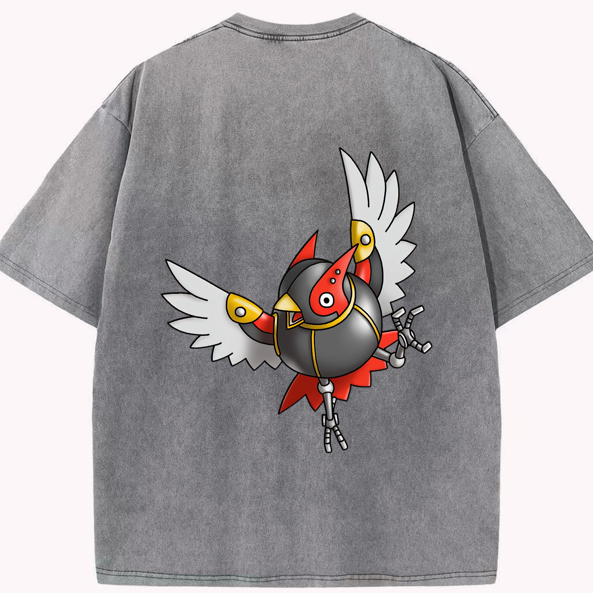 （画像用） ドラゴンクエスト Doragon Kuesuto Dragon Quest 綿100% ヴィンテージ風 半袖Tシャツ（背面プリント）