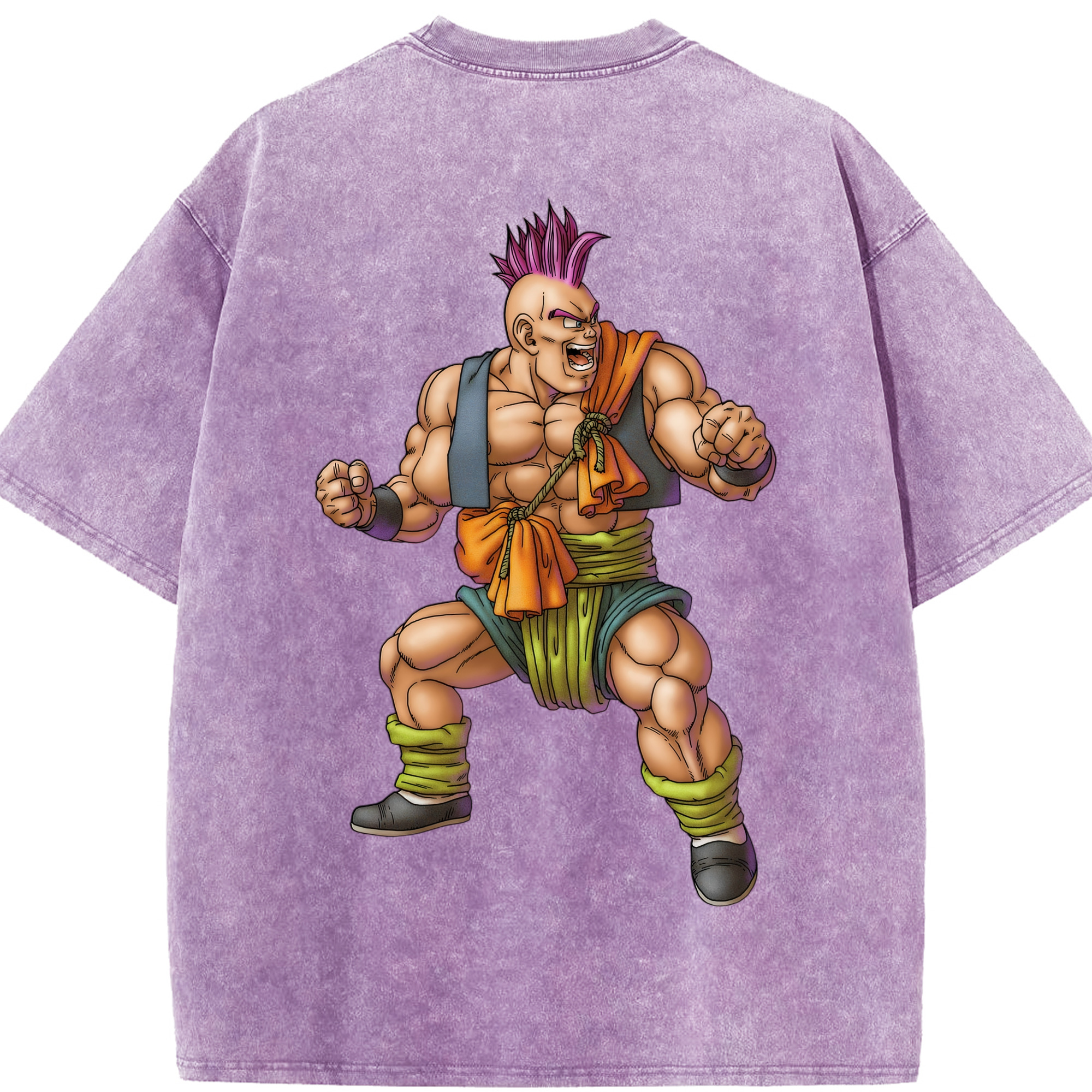 （画像用） ドラゴンクエスト Doragon Kuesuto Dragon Quest 綿100% ヴィンテージ風 半袖Tシャツ（背面プリント）