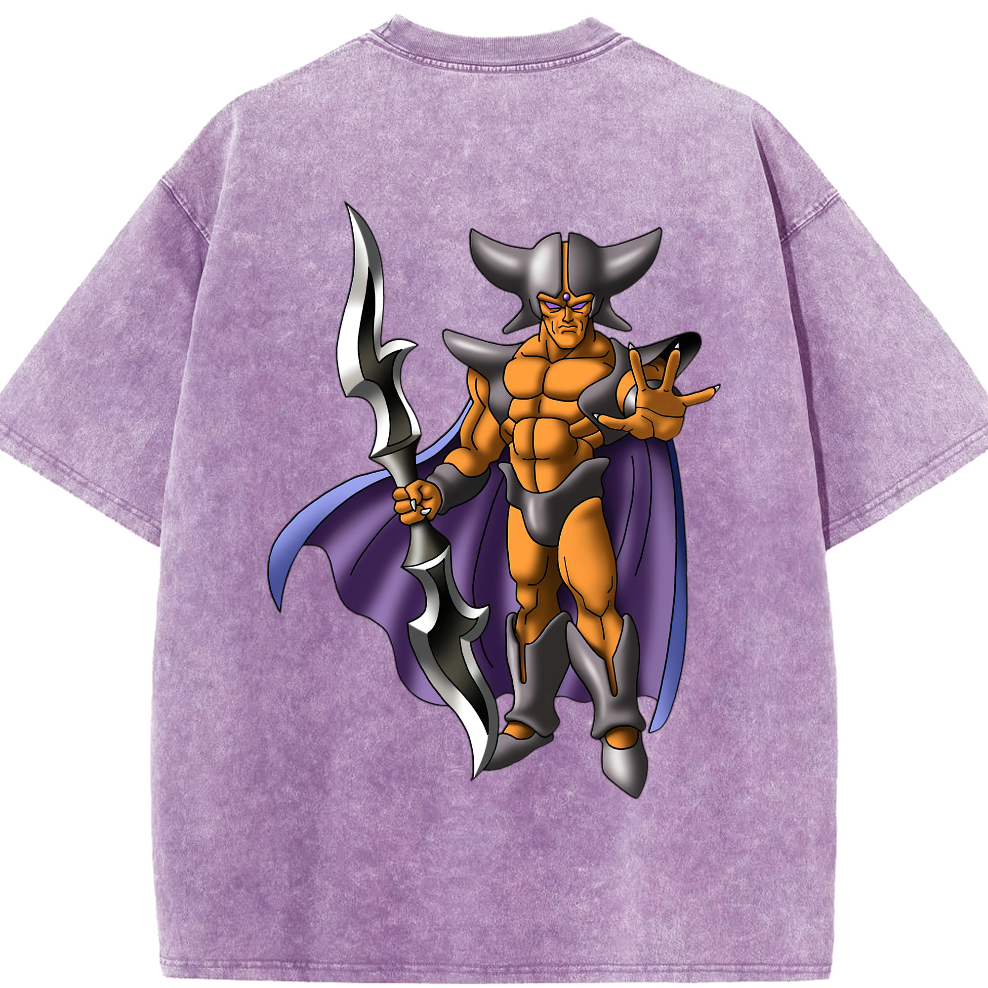 （画像用） ドラゴンクエスト Doragon Kuesuto Dragon Quest 綿100% ヴィンテージ風 半袖Tシャツ（背面プリント）