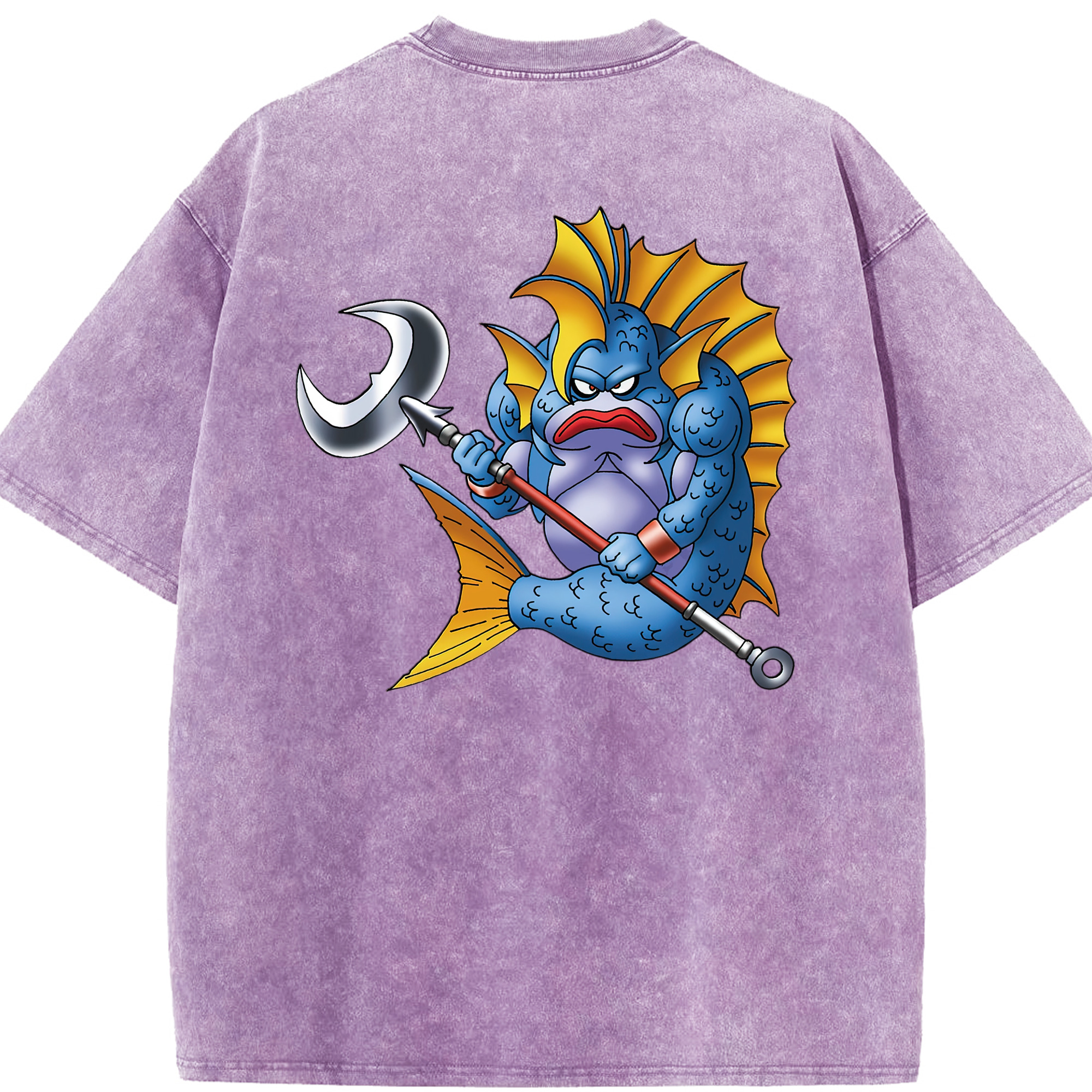 （画像用） ドラゴンクエスト Doragon Kuesuto Dragon Quest 綿100% ヴィンテージ風 半袖Tシャツ（背面プリント）
