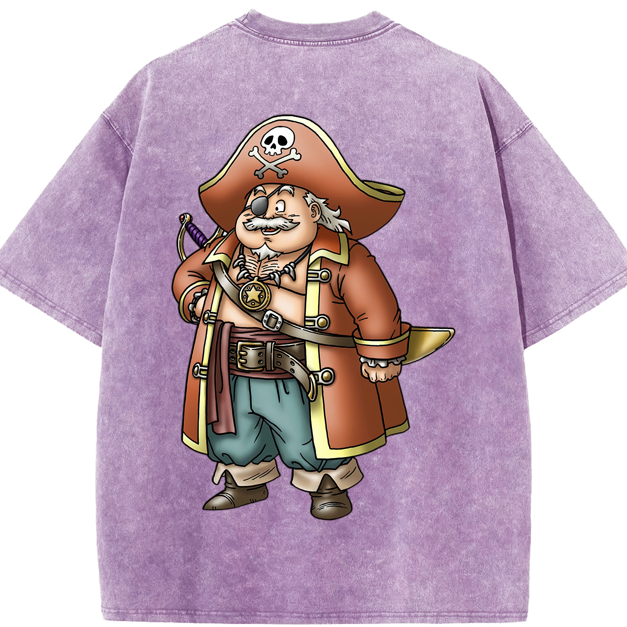 （画像用） ドラゴンクエスト Doragon Kuesuto Dragon Quest 綿100% ヴィンテージ風 半袖Tシャツ（背面プリント）