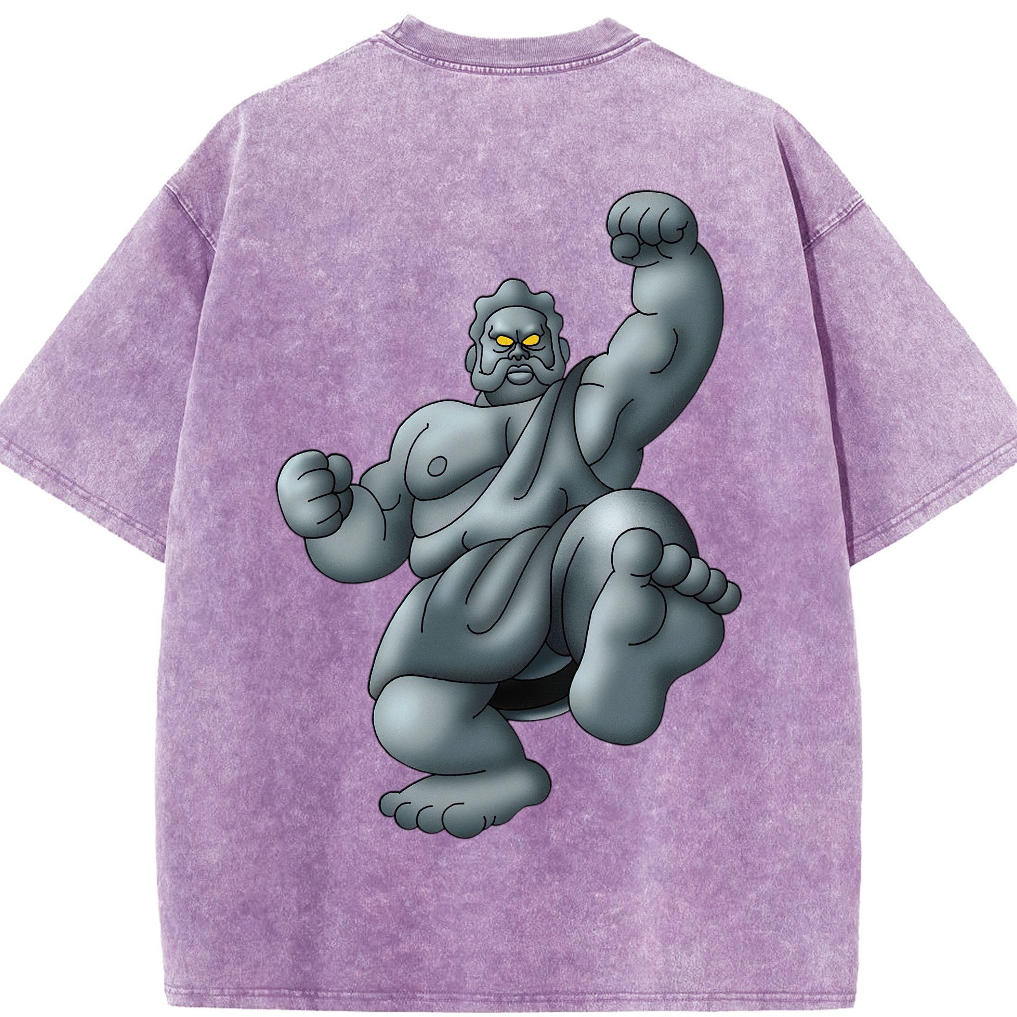 （画像用） ドラゴンクエスト Doragon Kuesuto Dragon Quest 綿100% ヴィンテージ風 半袖Tシャツ（背面プリント）