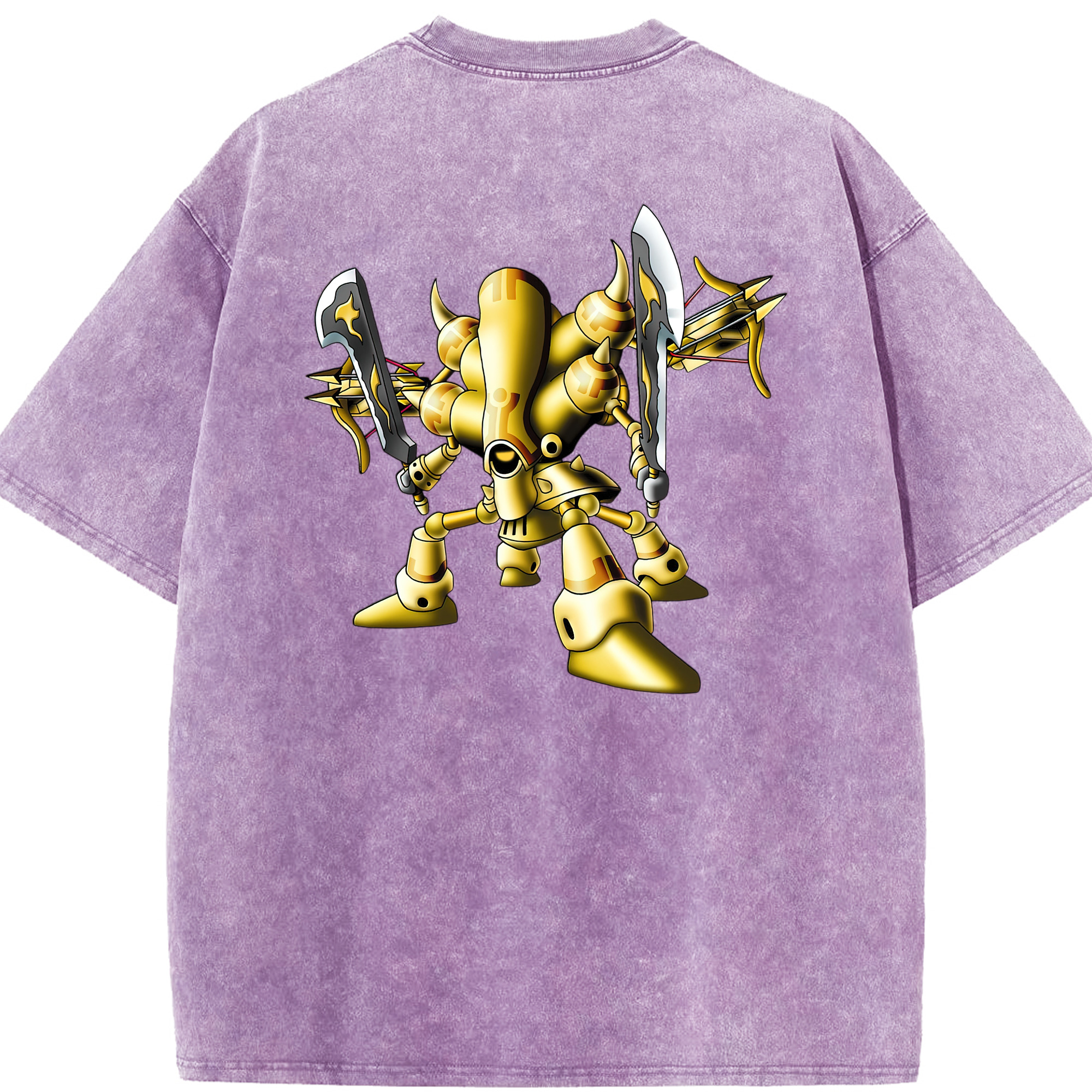 （画像用） ドラゴンクエスト Doragon Kuesuto Dragon Quest 綿100% ヴィンテージ風 半袖Tシャツ（背面プリント）