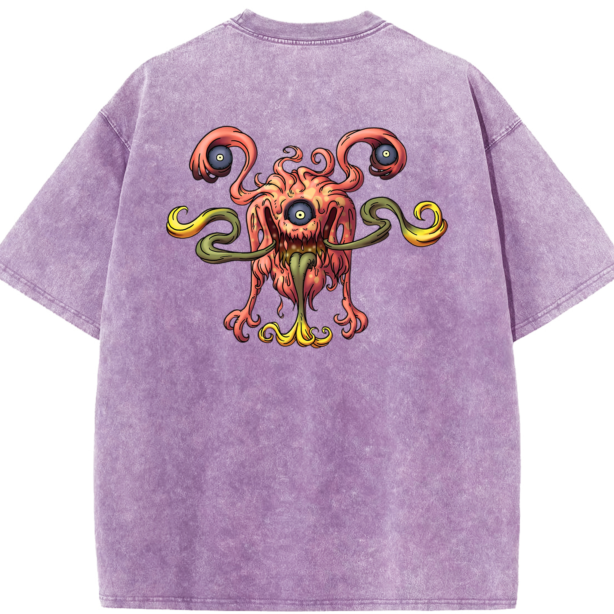 （画像用） ドラゴンクエスト Doragon Kuesuto Dragon Quest 綿100% ヴィンテージ風 半袖Tシャツ（背面プリント）