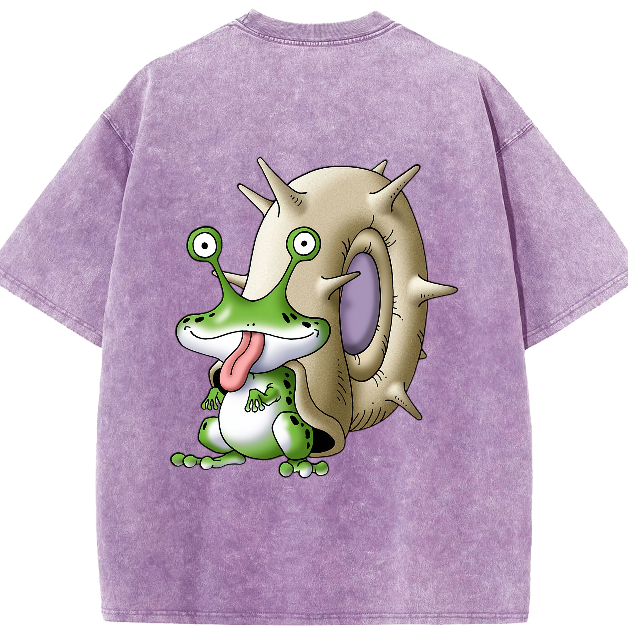 （画像用） ドラゴンクエスト Doragon Kuesuto Dragon Quest 綿100% ヴィンテージ風 半袖Tシャツ（背面プリント）