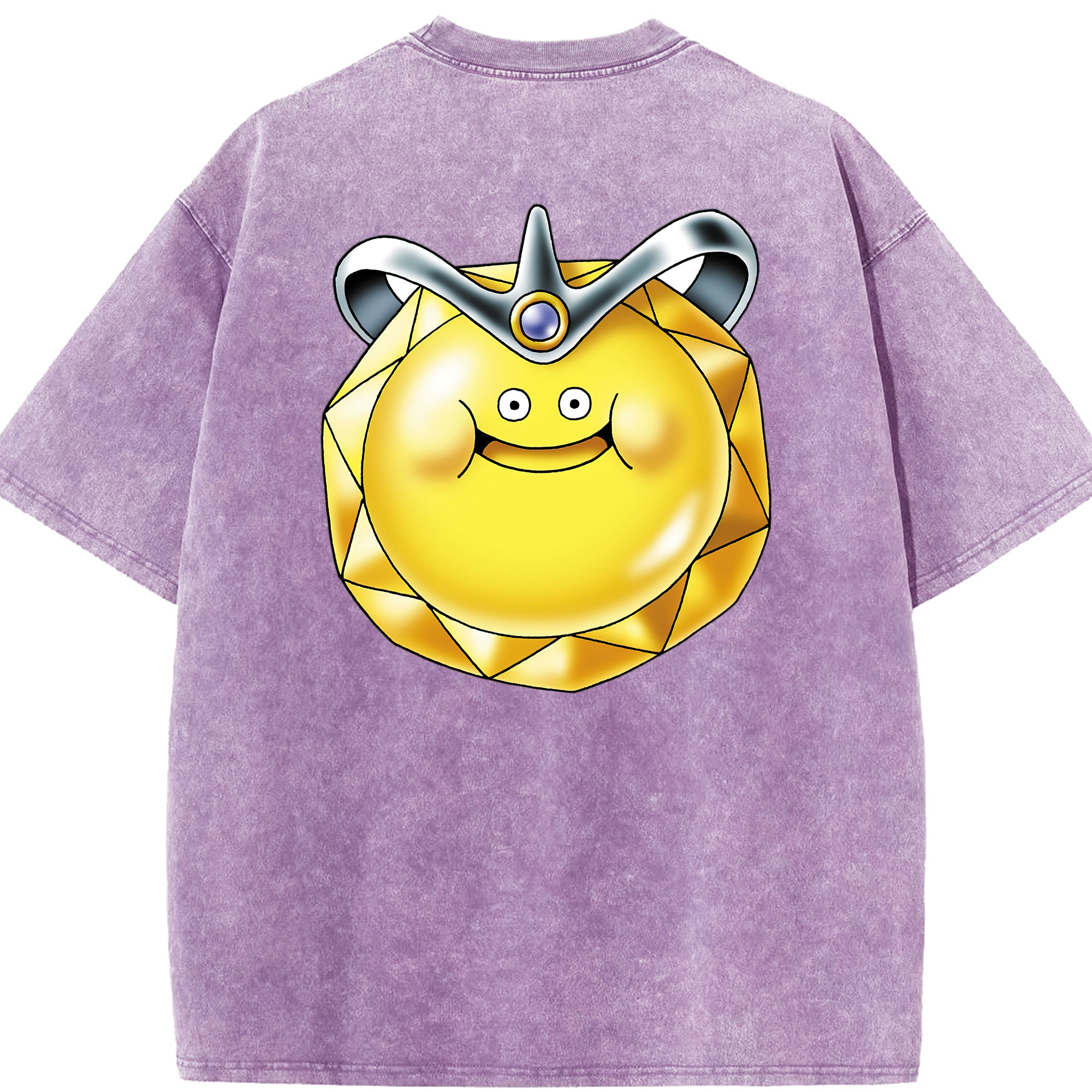 （画像用） ドラゴンクエスト Doragon Kuesuto Dragon Quest 綿100% ヴィンテージ風 半袖Tシャツ（背面プリント）
