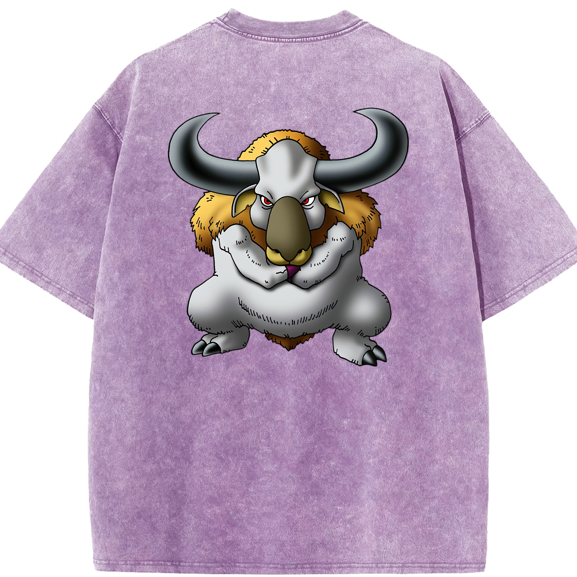 （画像用） ドラゴンクエスト Doragon Kuesuto Dragon Quest 綿100% ヴィンテージ風 半袖Tシャツ（背面プリント）