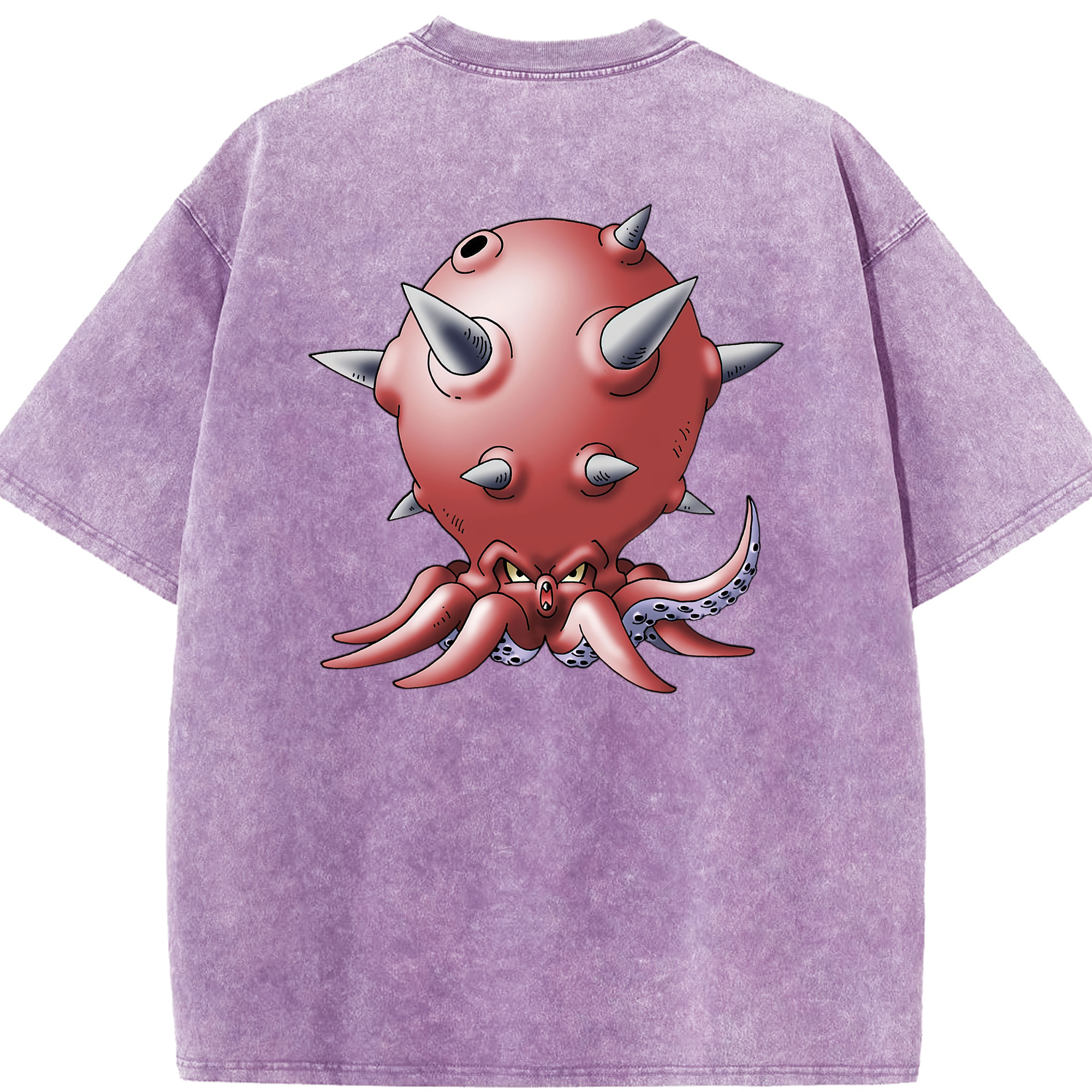 （画像用） ドラゴンクエスト Doragon Kuesuto Dragon Quest 綿100% ヴィンテージ風 半袖Tシャツ（背面プリント）