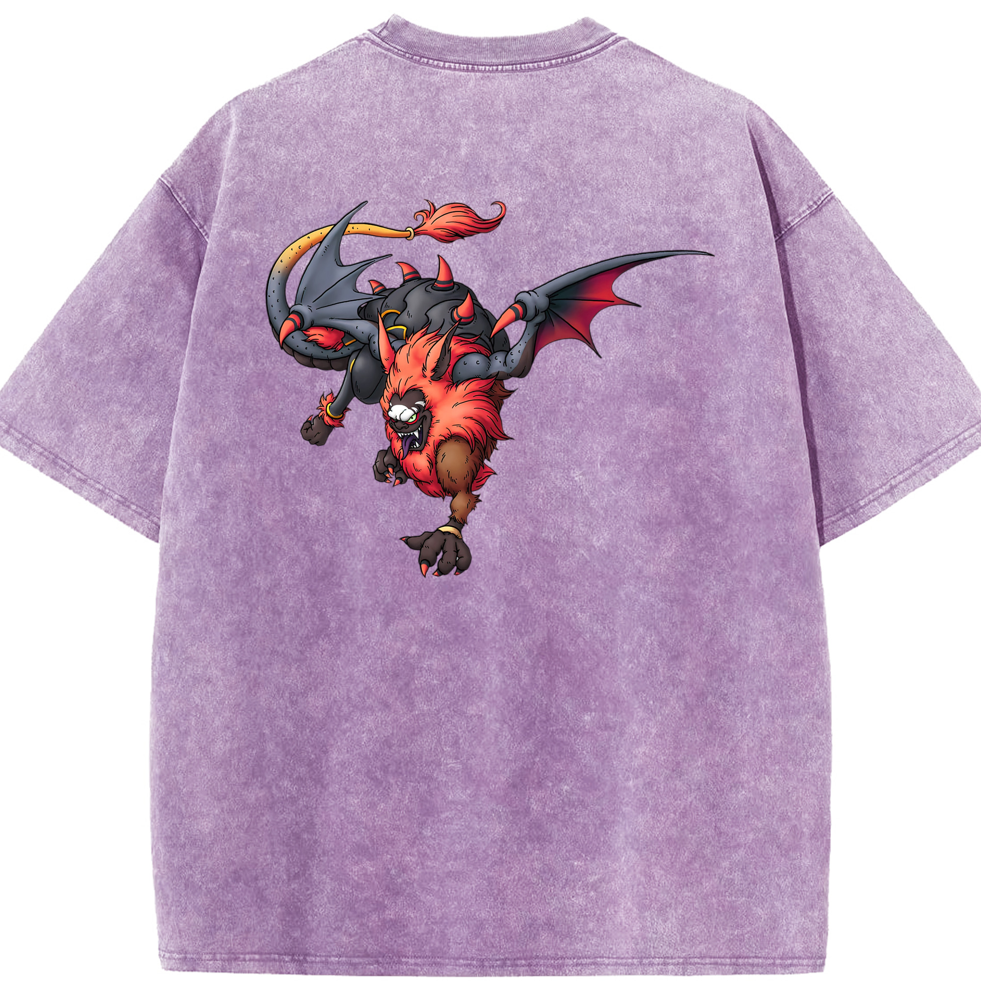 （画像用） ドラゴンクエスト Doragon Kuesuto Dragon Quest 綿100% ヴィンテージ風 半袖Tシャツ（背面プリント）