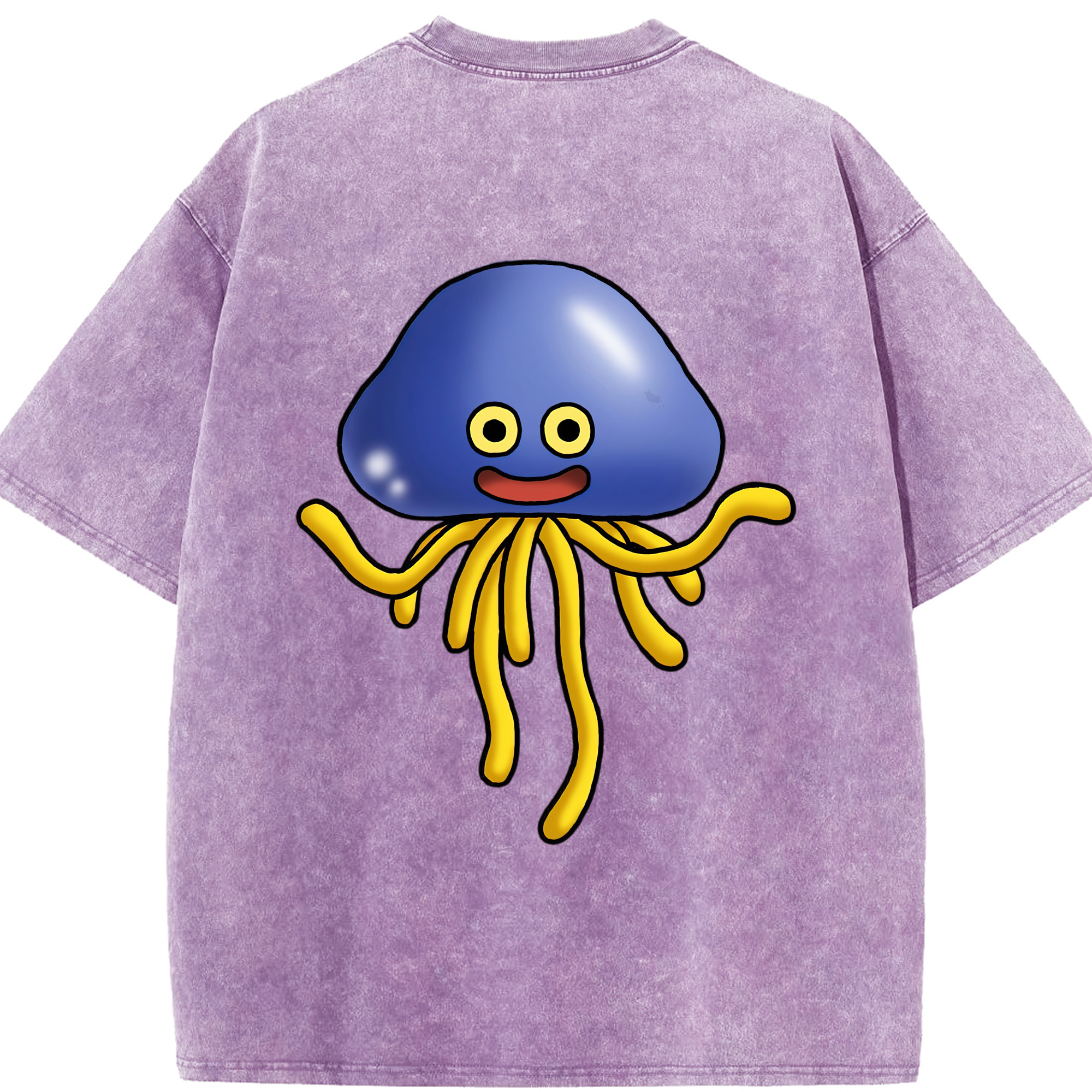 （画像用） ドラゴンクエスト Doragon Kuesuto Dragon Quest 綿100% ヴィンテージ風 半袖Tシャツ（背面プリント）
