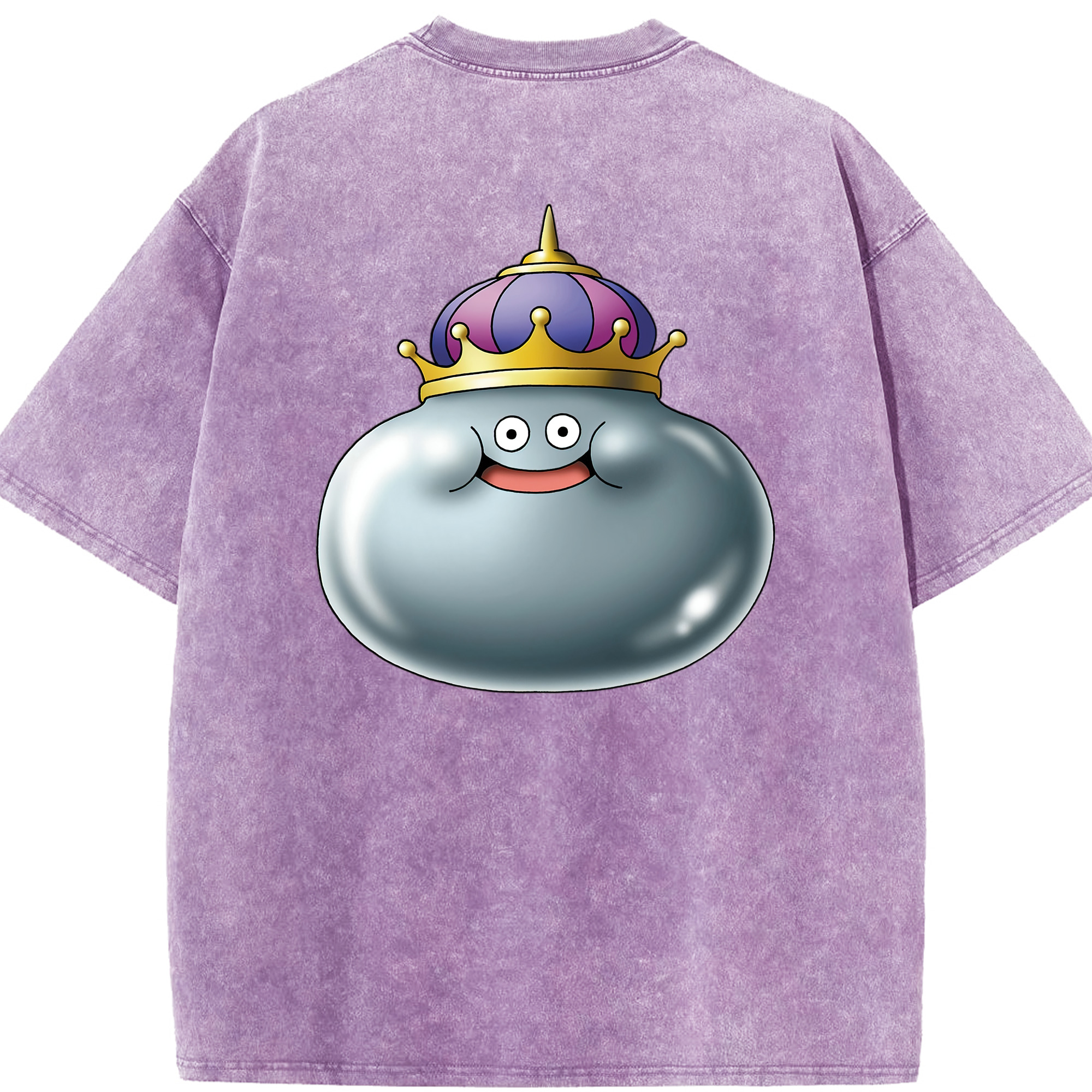 （画像用） ドラゴンクエスト Doragon Kuesuto Dragon Quest 綿100% ヴィンテージ風 半袖Tシャツ（背面プリント）