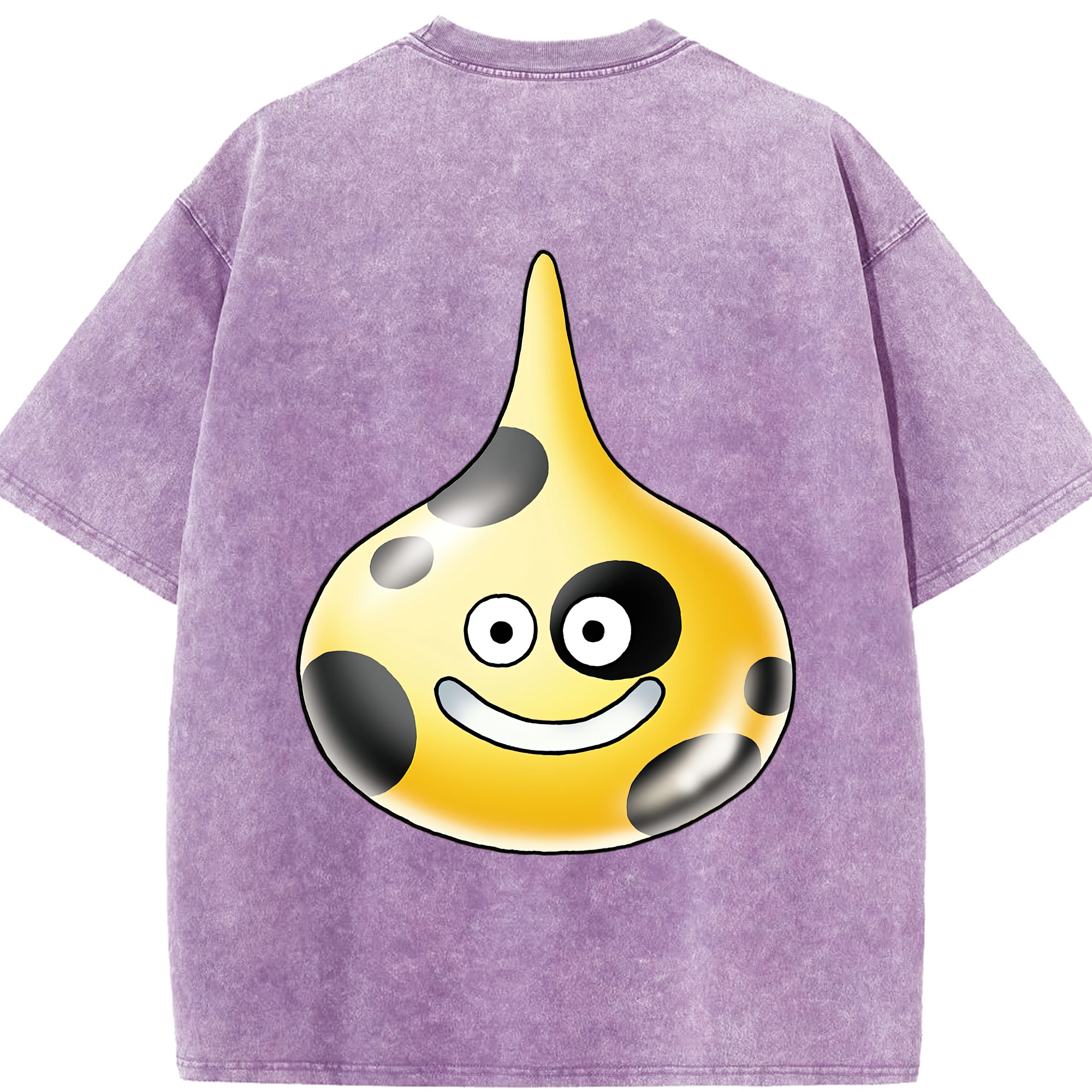 （画像用） ドラゴンクエスト Doragon Kuesuto Dragon Quest 綿100% ヴィンテージ風 半袖Tシャツ（背面プリント）