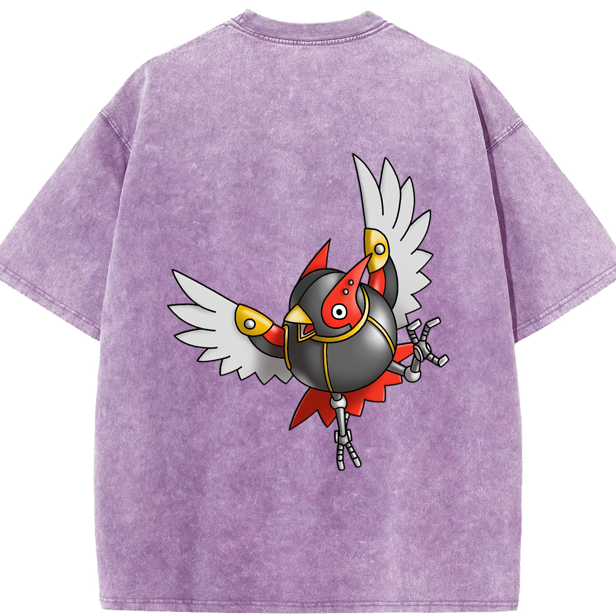 （画像用） ドラゴンクエスト Doragon Kuesuto Dragon Quest 綿100% ヴィンテージ風 半袖Tシャツ（背面プリント）