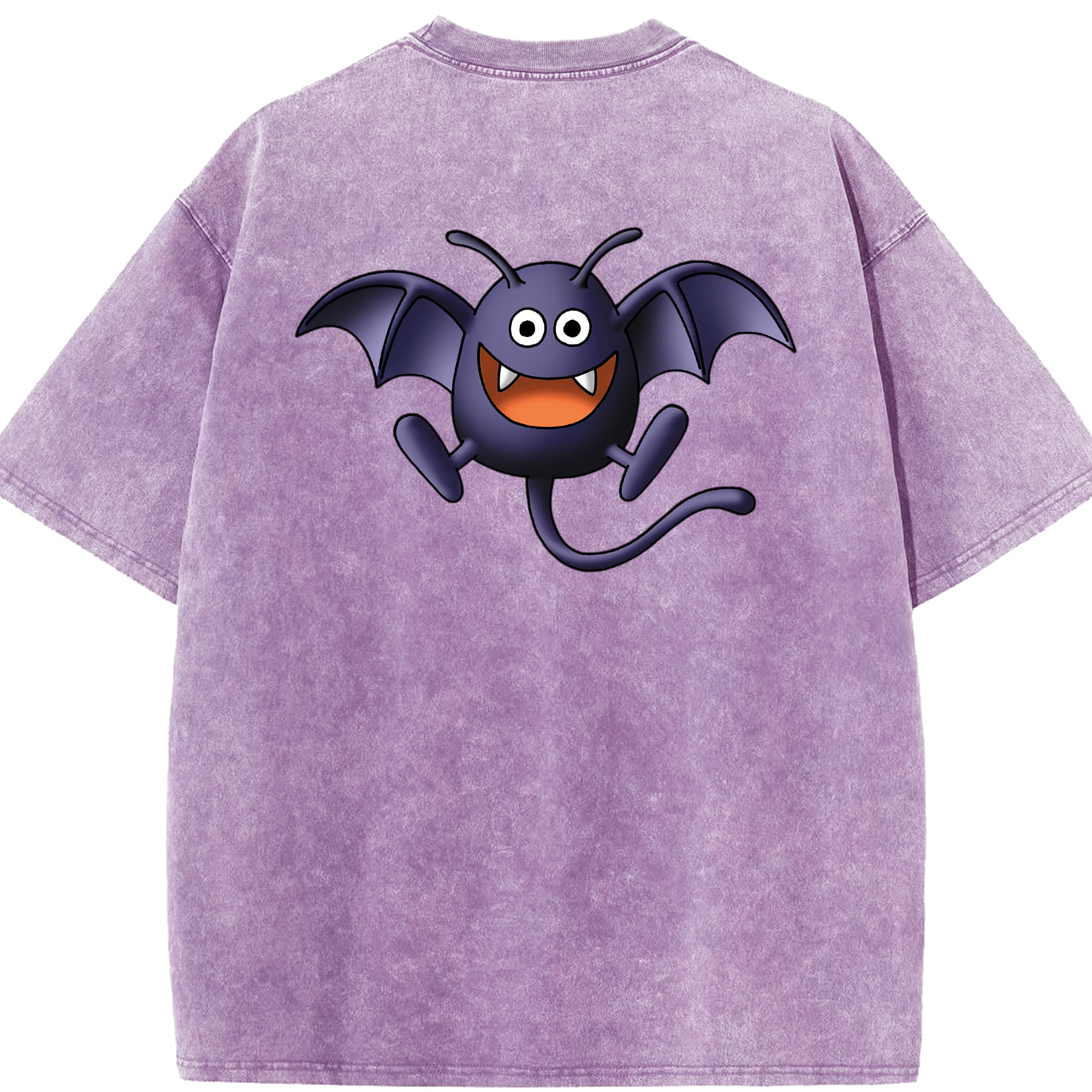 （画像用） ドラゴンクエスト Doragon Kuesuto Dragon Quest 綿100% ヴィンテージ風 半袖Tシャツ（背面プリント）