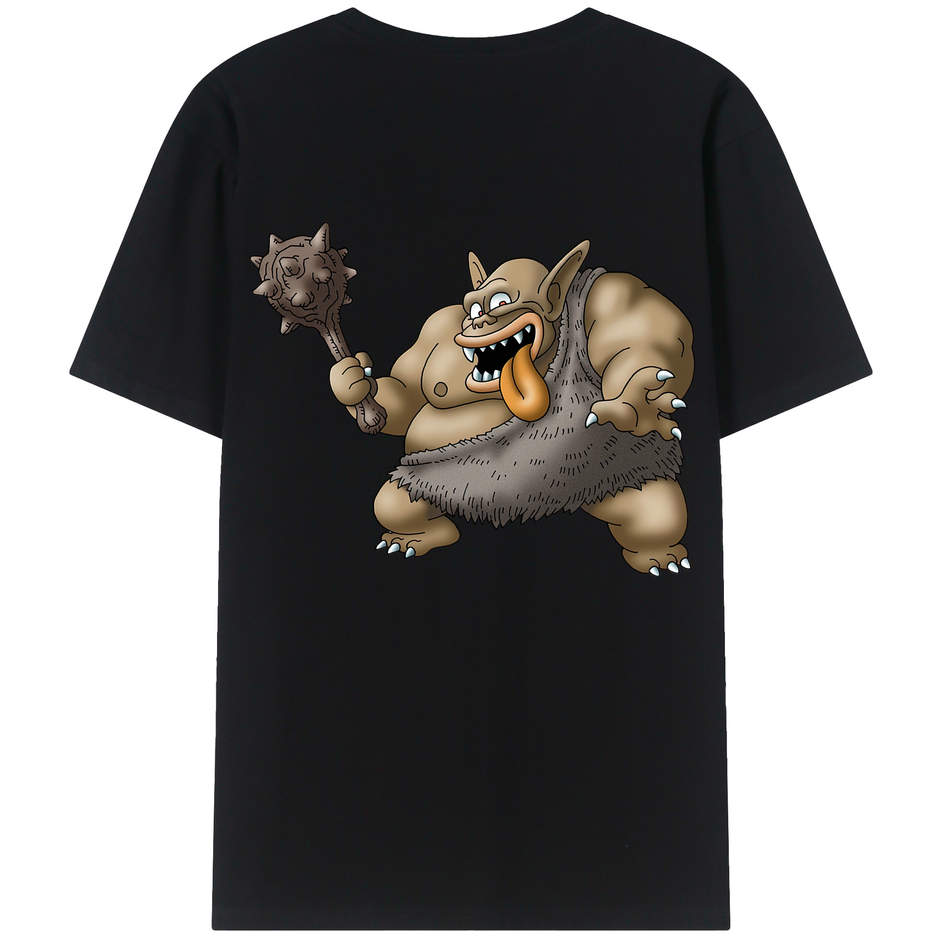 （画像用） ドラゴンクエスト Doragon Kuesuto Dragon Quest 綿100％ メンズ半袖Tシャツ（バックプリント） 通気性