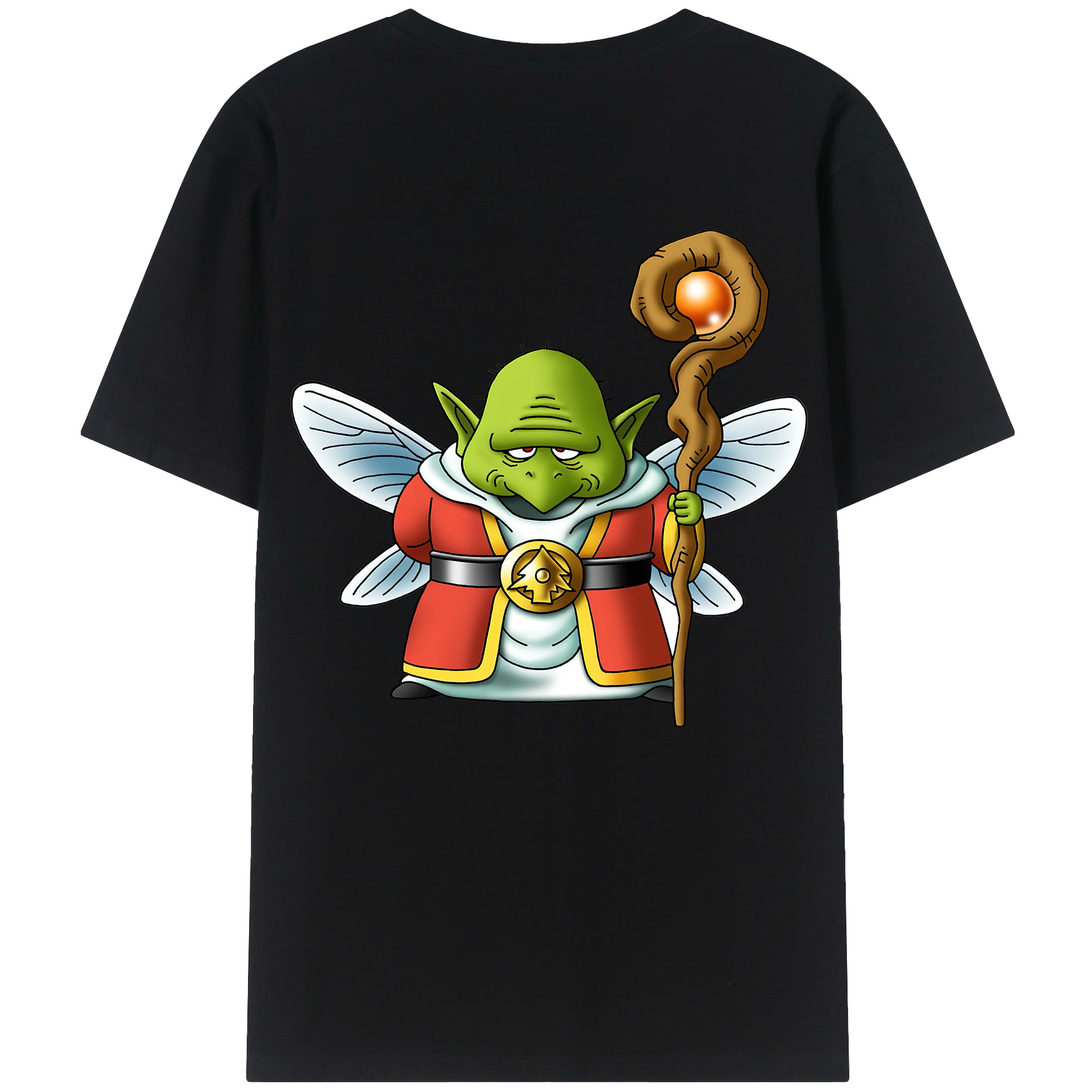 （画像用） ドラゴンクエスト Doragon Kuesuto Dragon Quest 綿100％ メンズ半袖Tシャツ（バックプリント） 通気性