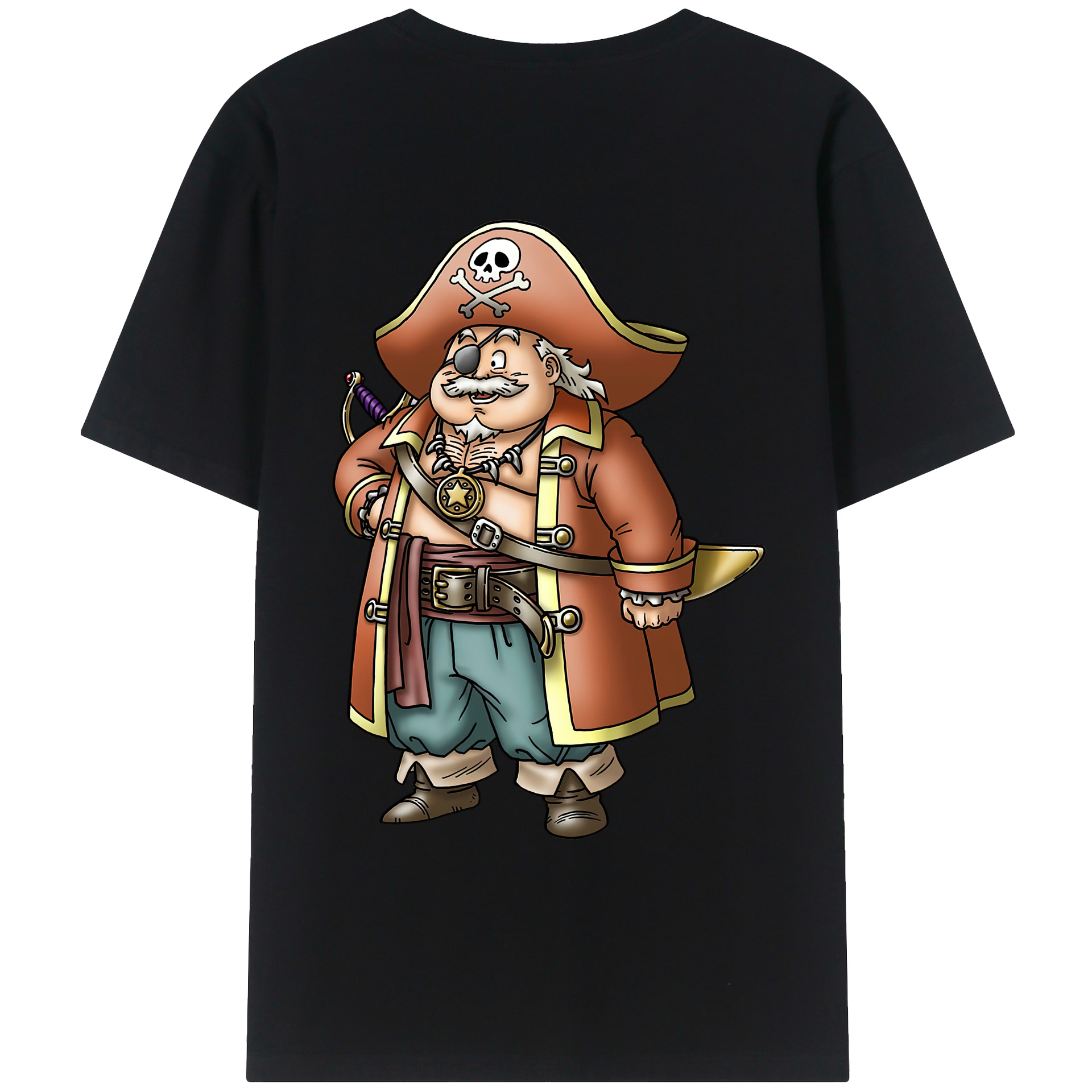 （画像用） ドラゴンクエスト Doragon Kuesuto Dragon Quest 綿100％ メンズ半袖Tシャツ（バックプリント） 通気性