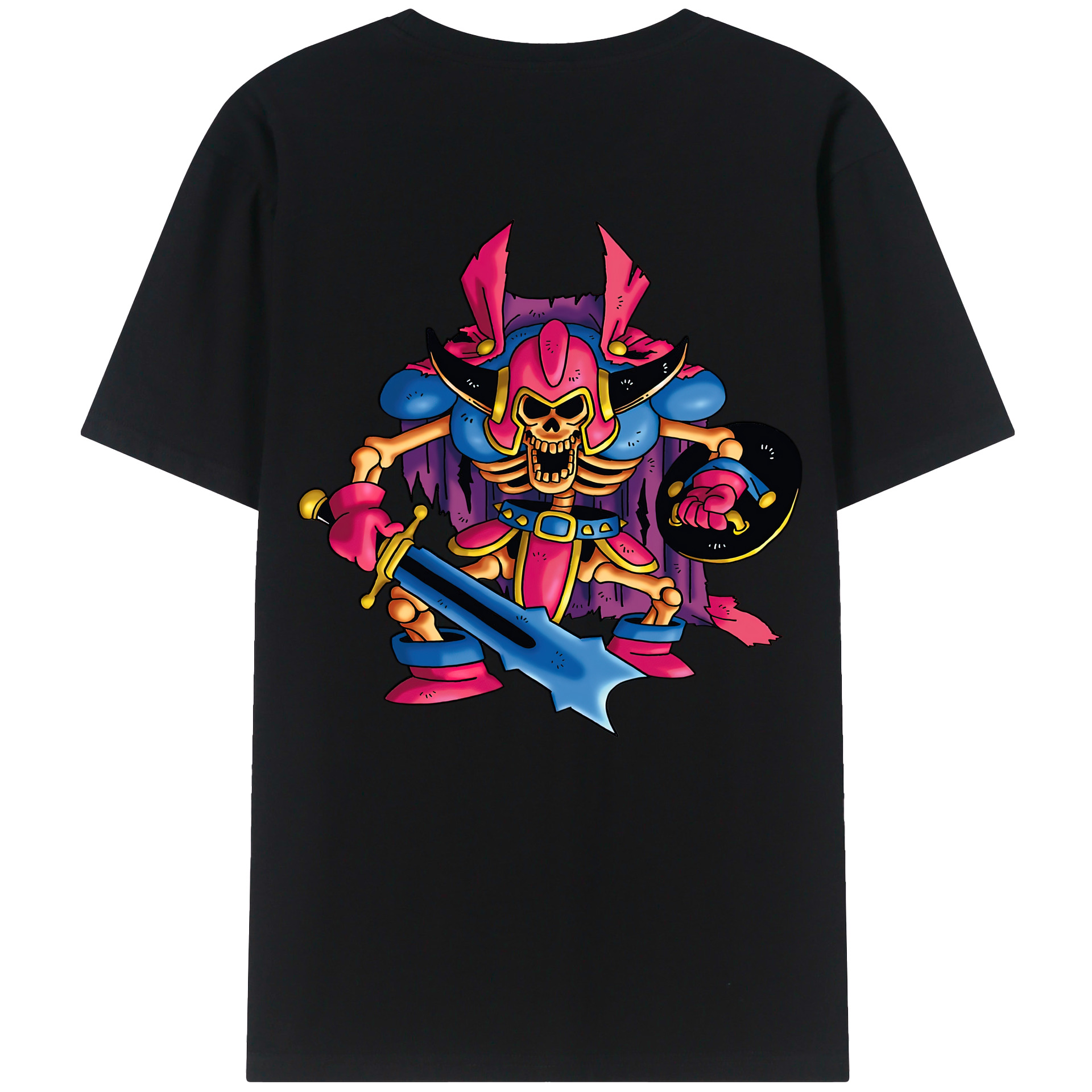 （画像用） ドラゴンクエスト Doragon Kuesuto Dragon Quest 綿100％ メンズ半袖Tシャツ（バックプリント） 通気性