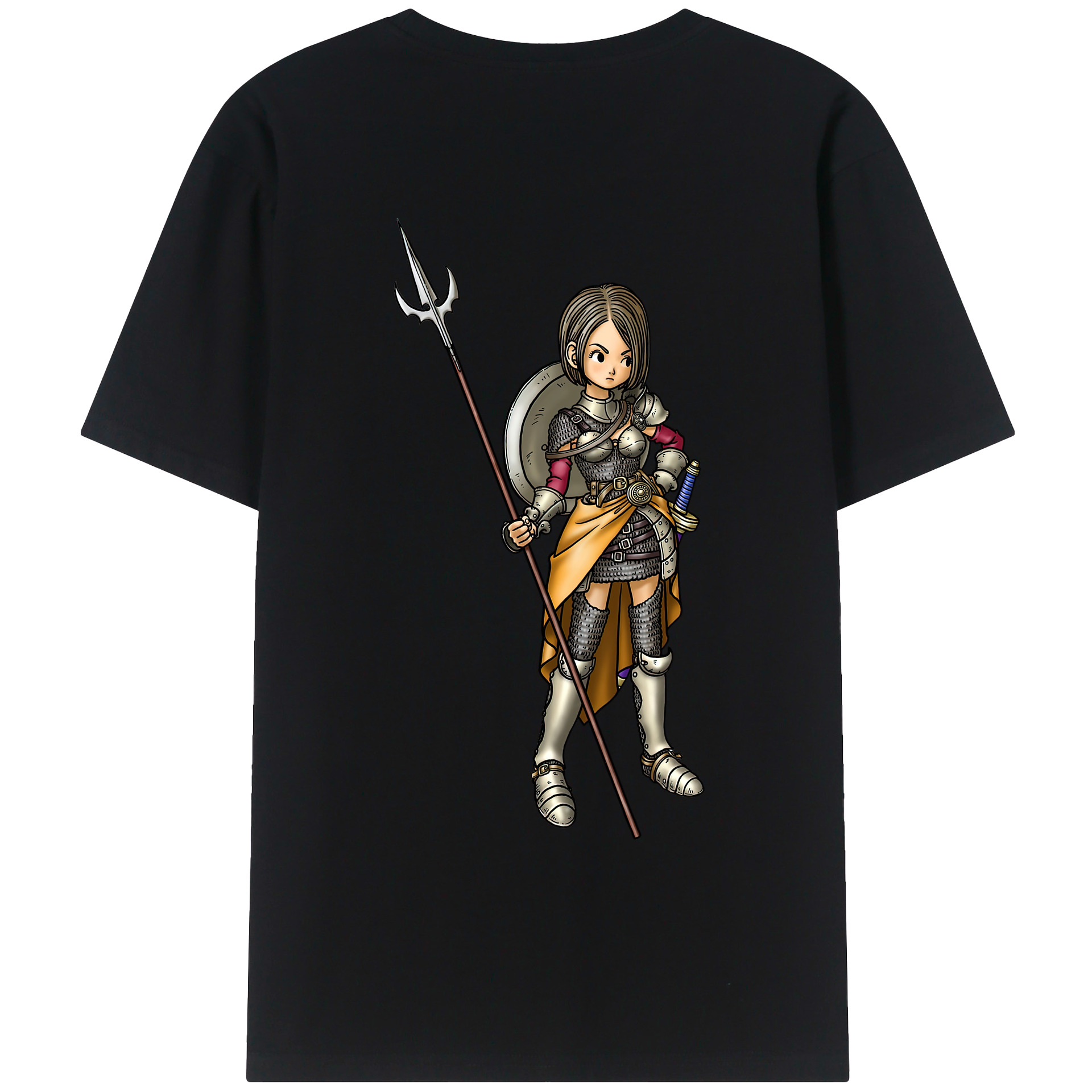 （画像用） ドラゴンクエスト Doragon Kuesuto Dragon Quest 綿100％ メンズ半袖Tシャツ（バックプリント） 通気性