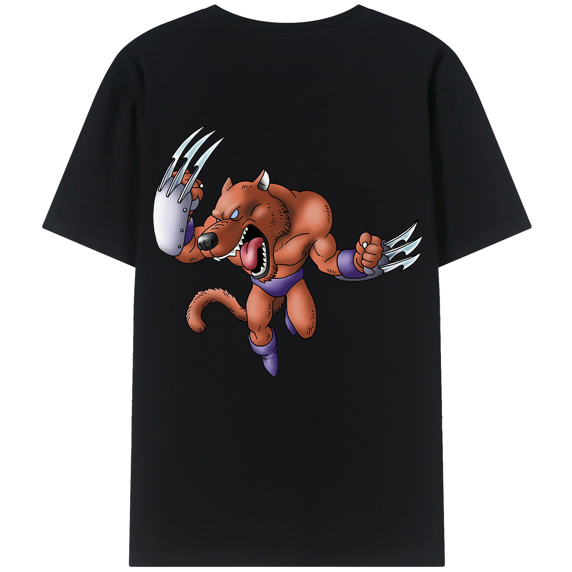 （画像用） ドラゴンクエスト Doragon Kuesuto Dragon Quest 綿100％ メンズ半袖Tシャツ（バックプリント） 通気性