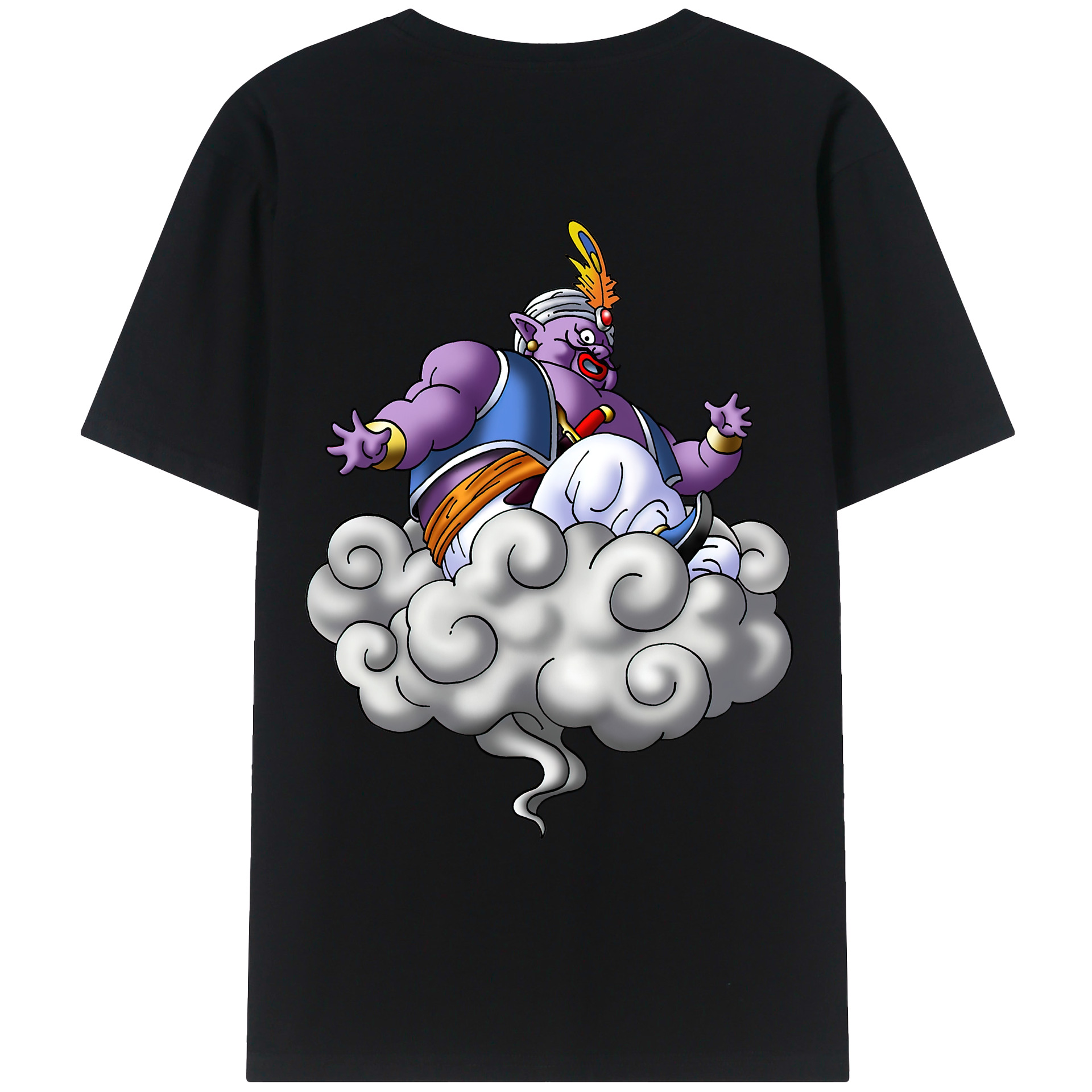 （画像用） ドラゴンクエスト Doragon Kuesuto Dragon Quest 綿100％ メンズ半袖Tシャツ（バックプリント） 通気性
