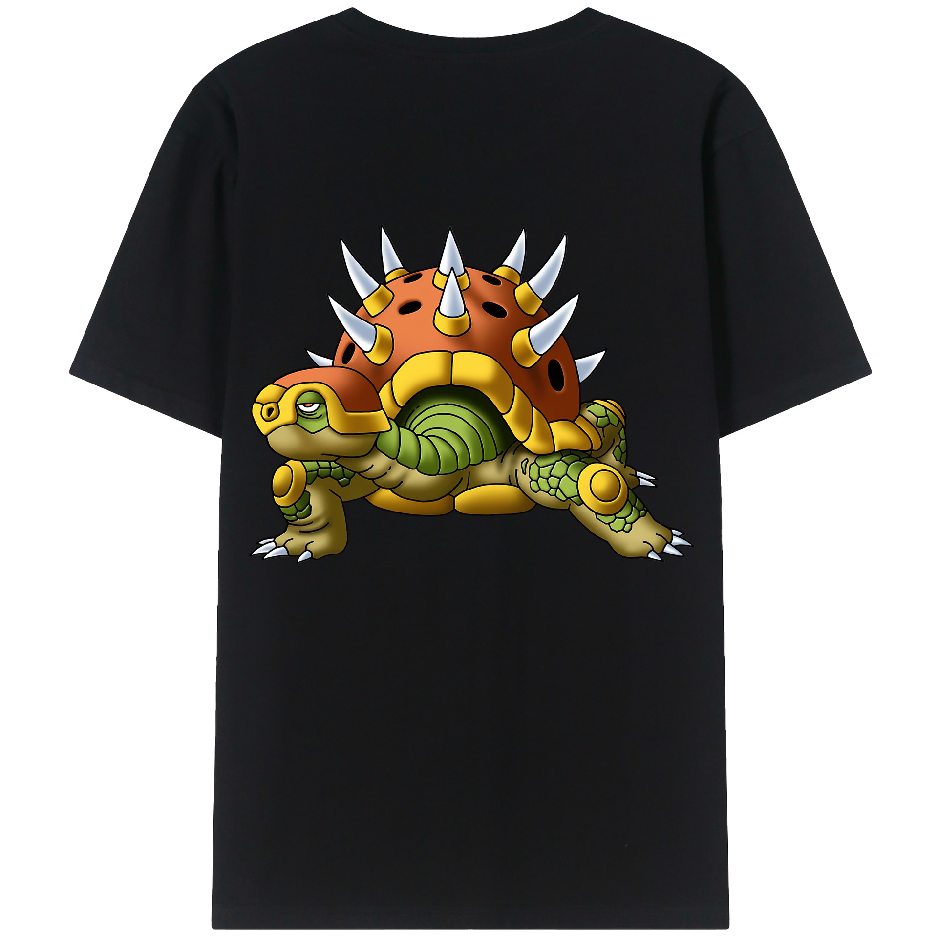 （画像用） ドラゴンクエスト Doragon Kuesuto Dragon Quest 綿100％ メンズ半袖Tシャツ（バックプリント） 通気性