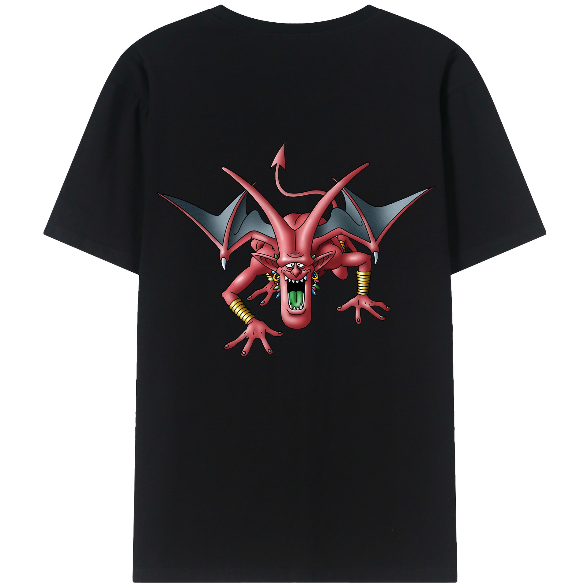 （画像用） ドラゴンクエスト Doragon Kuesuto Dragon Quest 綿100％ メンズ半袖Tシャツ（バックプリント） 通気性