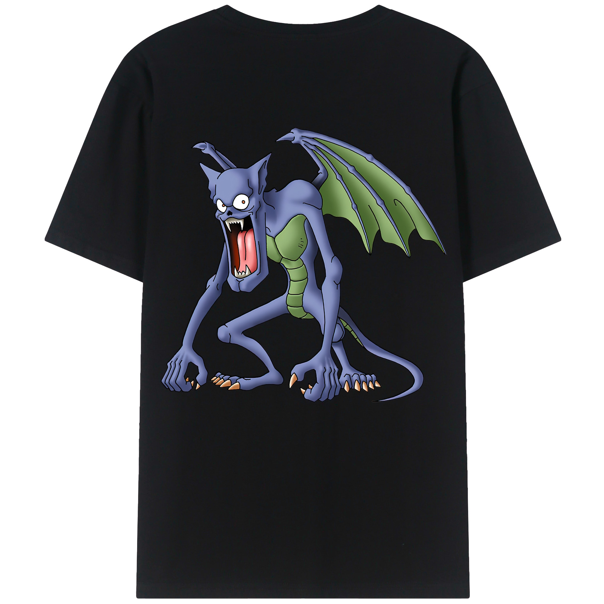 （画像用） ドラゴンクエスト Doragon Kuesuto Dragon Quest 綿100％ メンズ半袖Tシャツ（バックプリント） 通気性