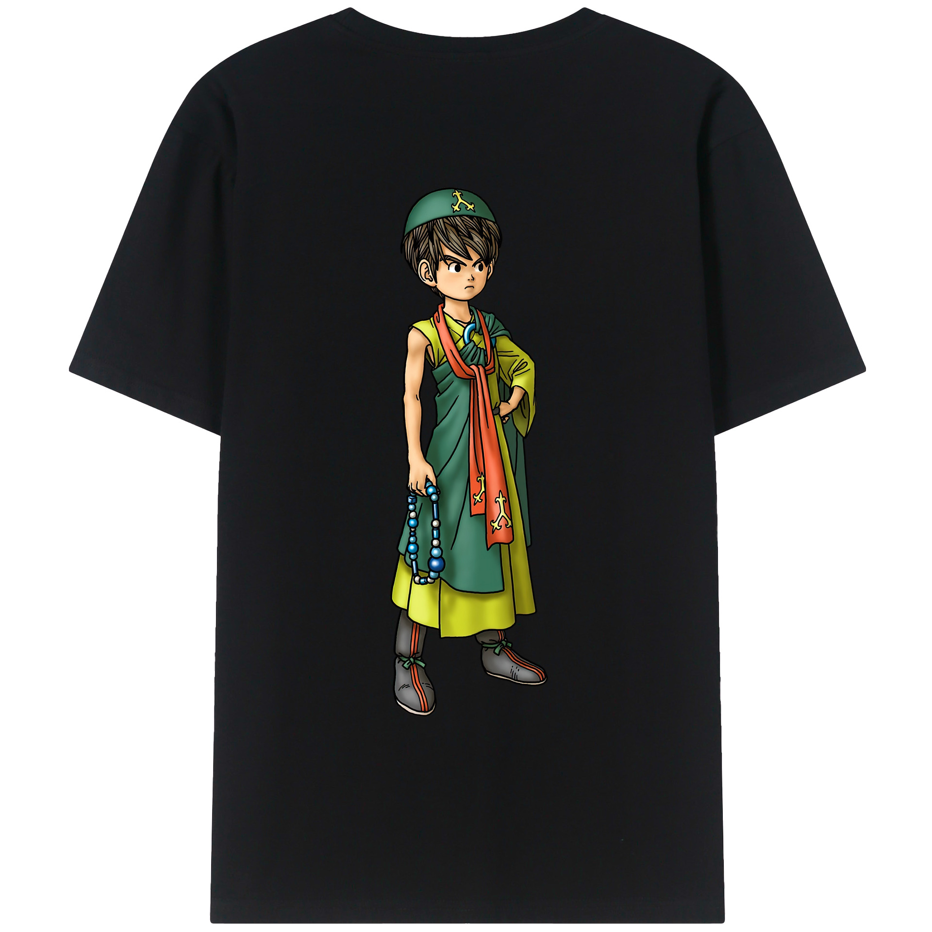 （画像用） ドラゴンクエスト Doragon Kuesuto Dragon Quest 綿100％ メンズ半袖Tシャツ（バックプリント） 通気性